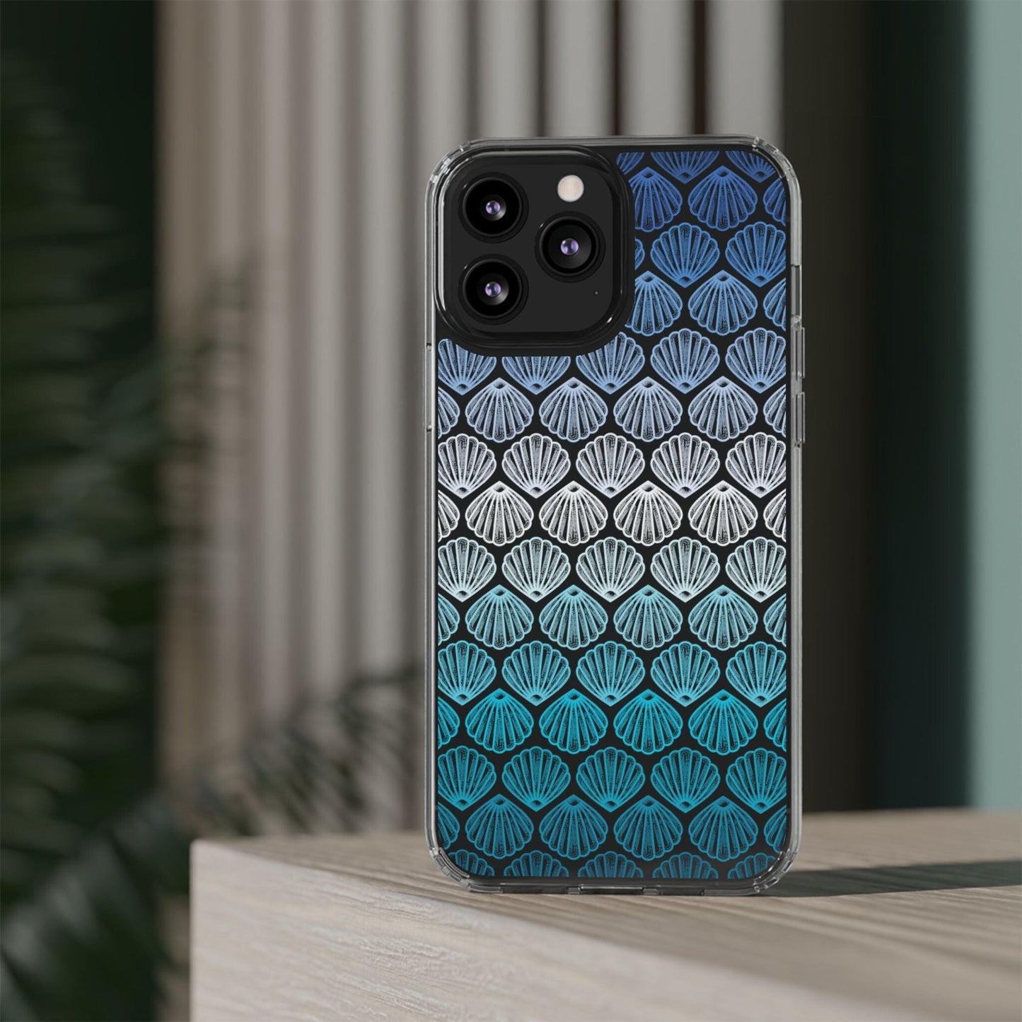 Coconut Girl Clear Phone Case, Mermaid Aesthetic Cell Phone, Ombre Seashell iPhone 16 Pro Max, iPhone 15 Pro, iPhone 14 Plus, Samsung Galaxy Phone Case Printify 