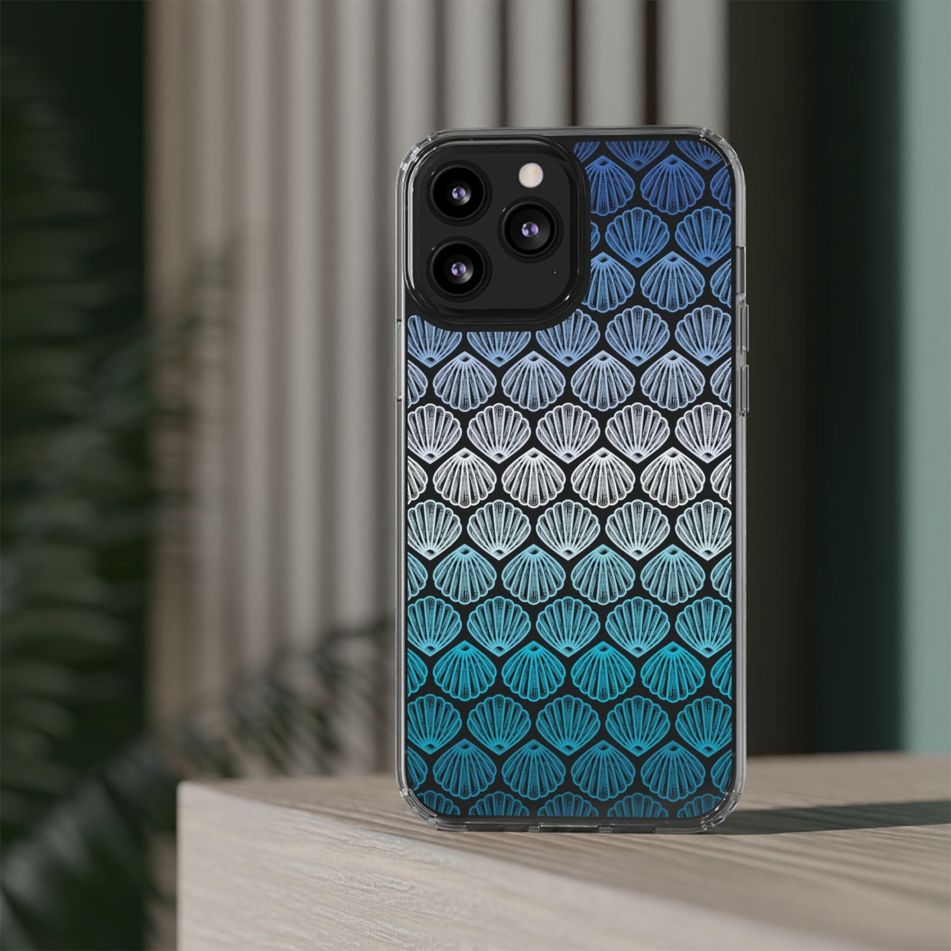 Coconut Girl Clear Phone Case, Mermaid Aesthetic Cell Phone, Ombre Seashell iPhone 16 Pro Max, iPhone 15 Pro, iPhone 14 Plus, Samsung Galaxy Phone Case Printify 