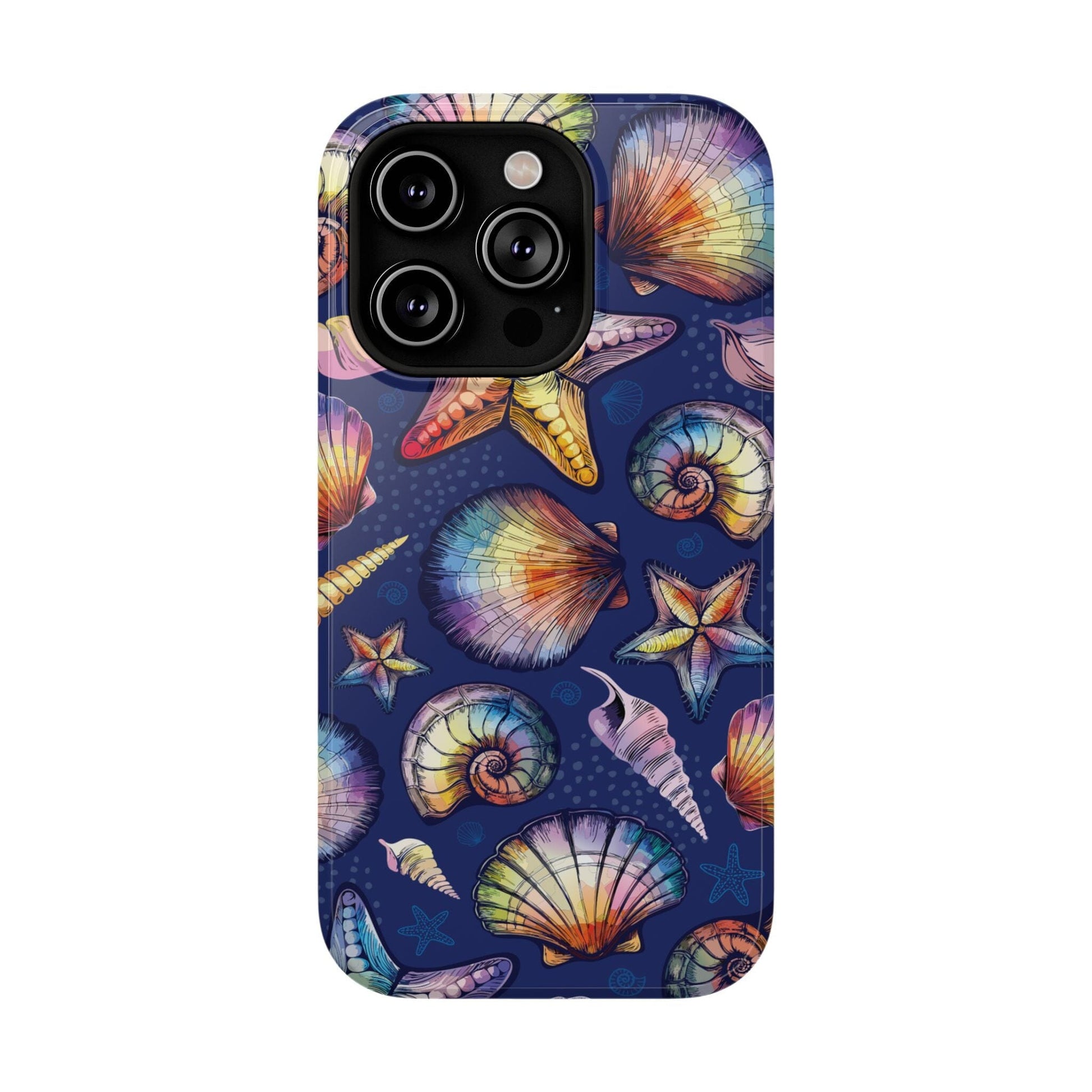 Rainbow Seashell Phone Case • Designed to fit most iPhone and Samsung Phones Phone Case Printify iPhone 14 Pro Glossy Without gift packaging