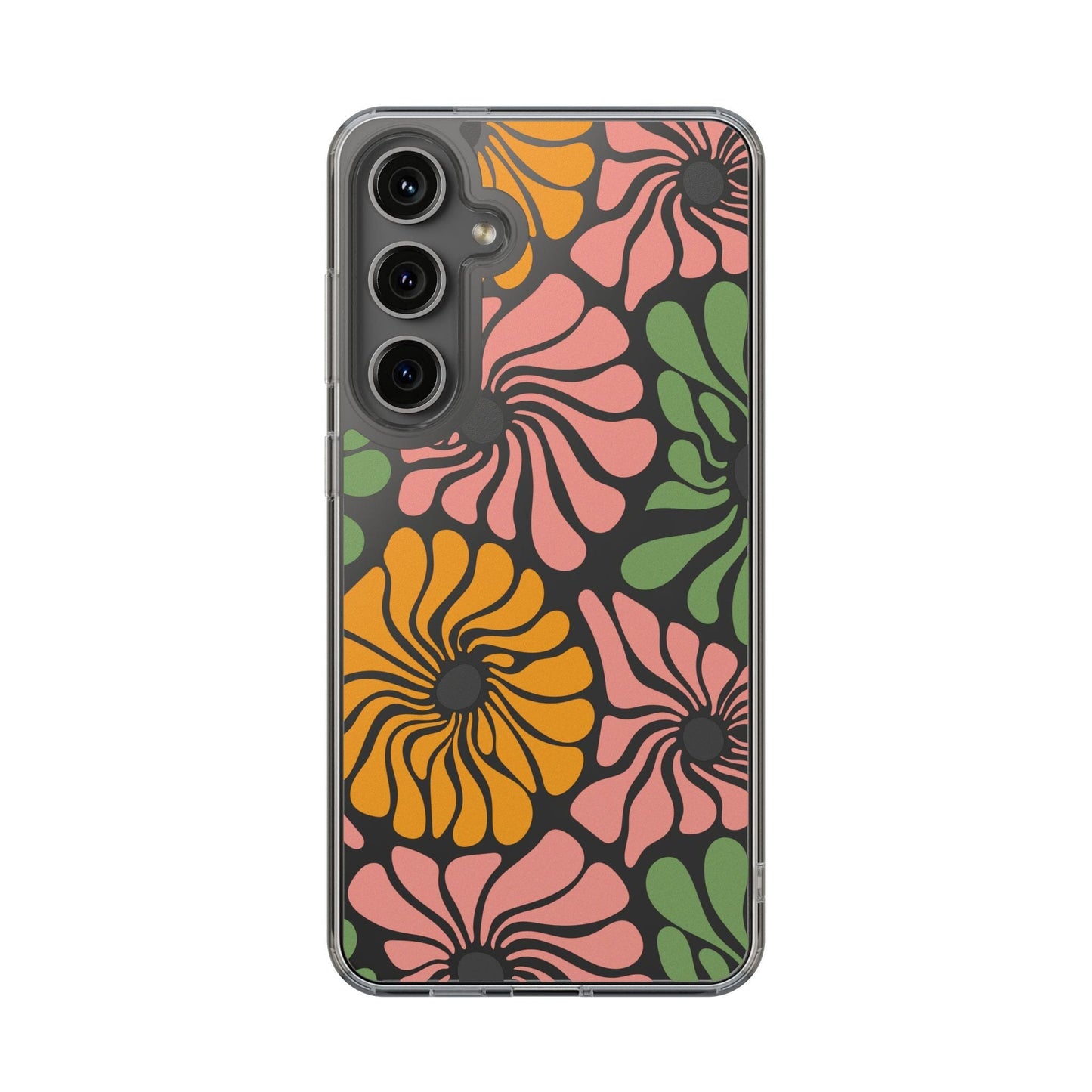 Retro Flower Phone Case, Hippie Boho Clear Phone Case, Matisse Flower Market Daisies Phonecase for iPhone 12, iPhone 13, iPhone 14 & Samsung Phone Case Printify Samsung Galaxy S24 Plus Without gift packaging 