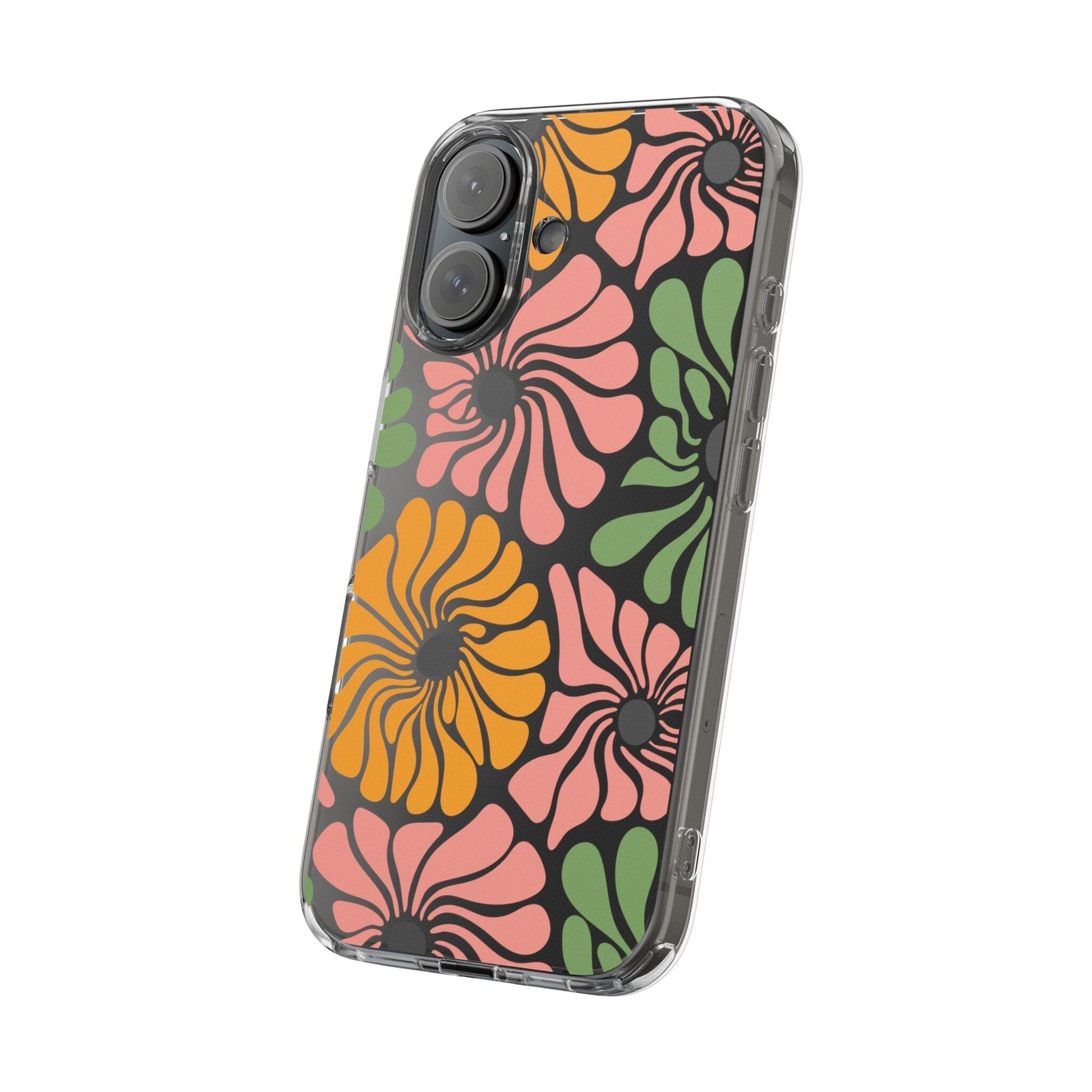 Retro Flower Phone Case, Hippie Boho Clear Phone Case, Matisse Flower Market Daisies Phonecase for iPhone 12, iPhone 13, iPhone 14 & Samsung Phone Case Printify 