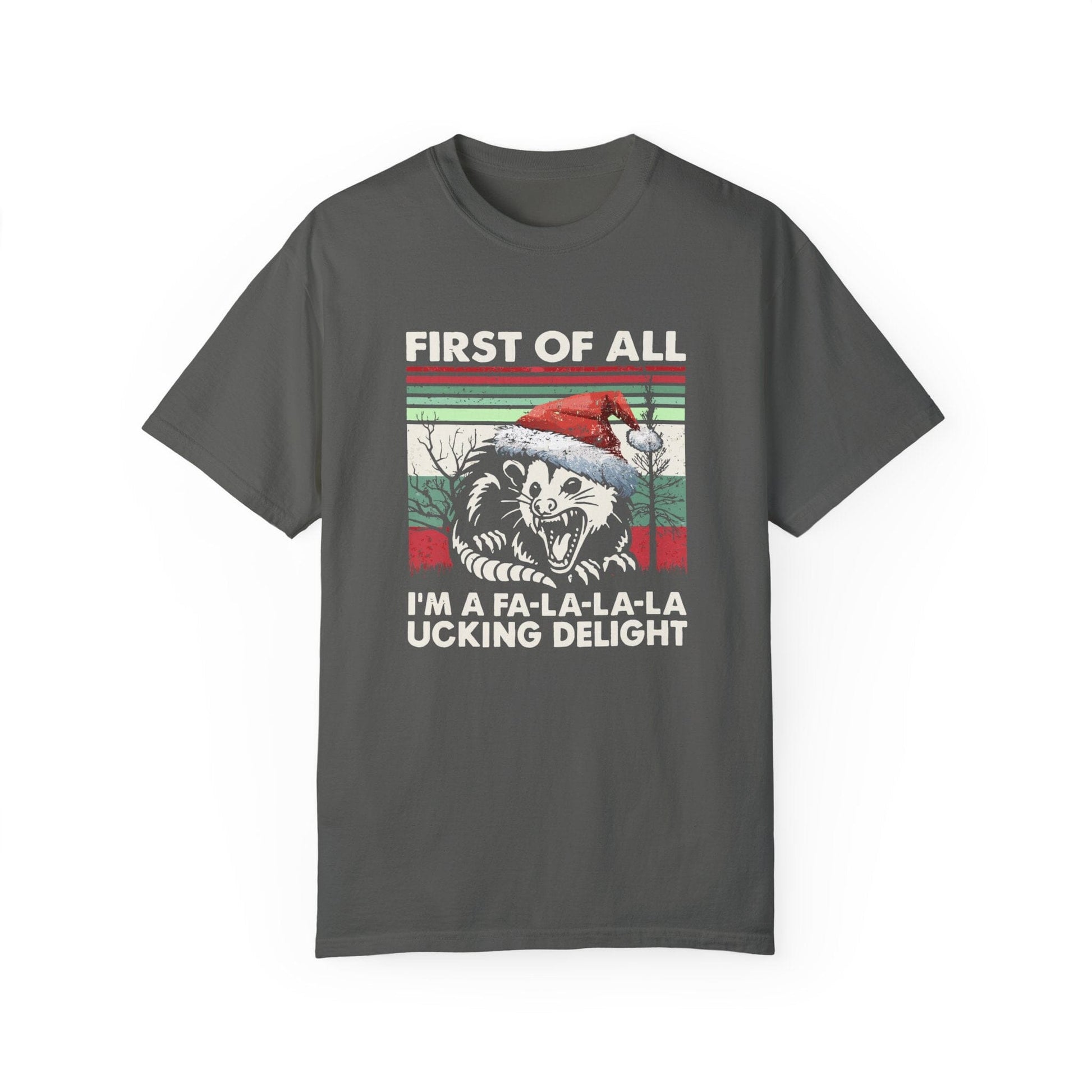 First Of All I'm A Delight Christmas T-shirt, Opossum Shirt T-Shirt Printify Pepper S 