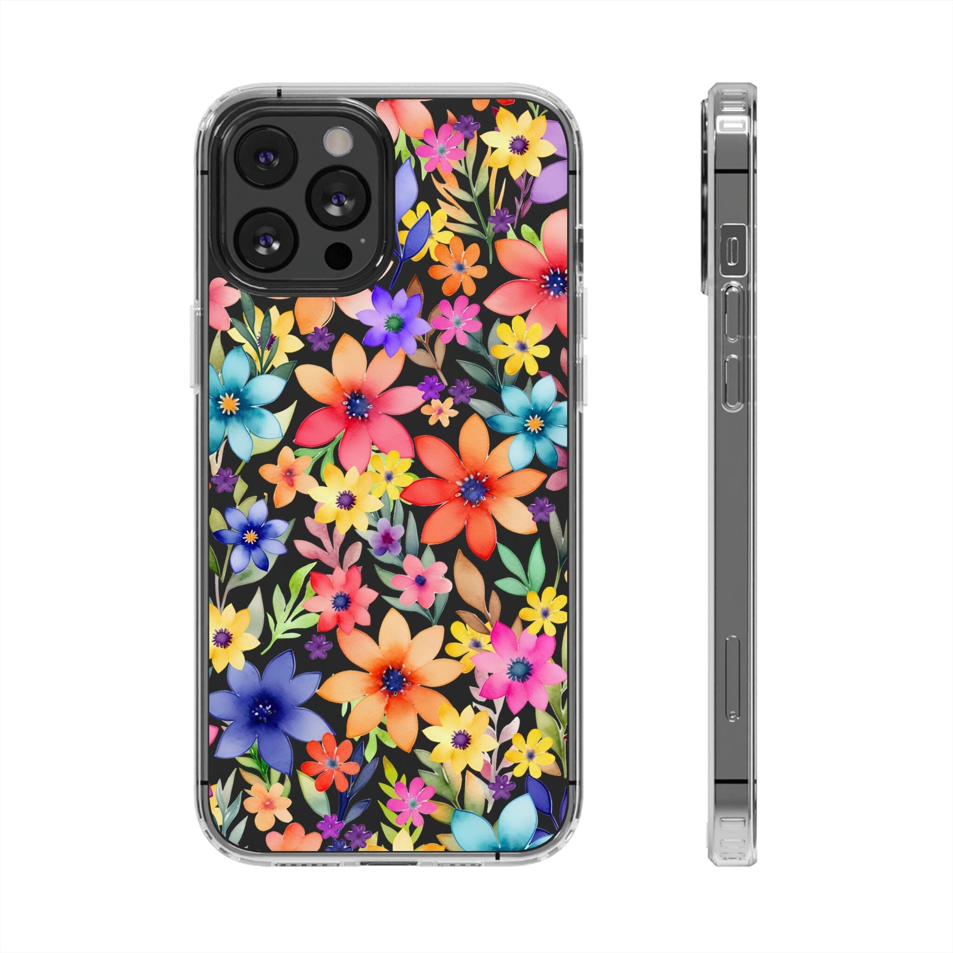 iPhone 16 Pro Case, Clear Phone Case, Flower Phone Case s24 Ultra Case, Cute Phonecase, Coquette Phone Case Phone Case Printify iPhone 12 Pro Max Without gift packaging 