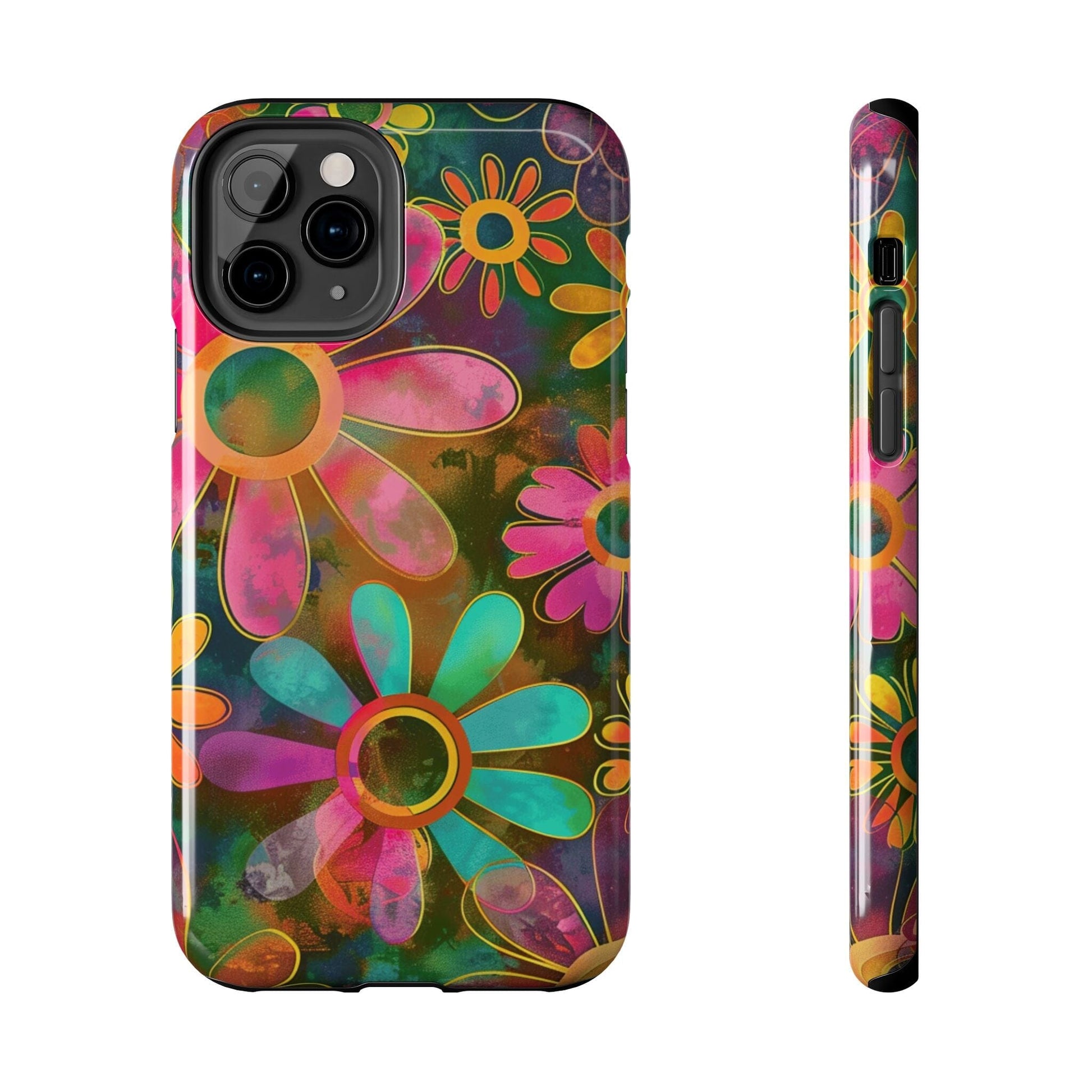 70s Retro Daisy Phone Case • Impact Resistant Cases Designed to fit Most iPhone and Samsung Phones Phone Case Printify iPhone 11 Pro 