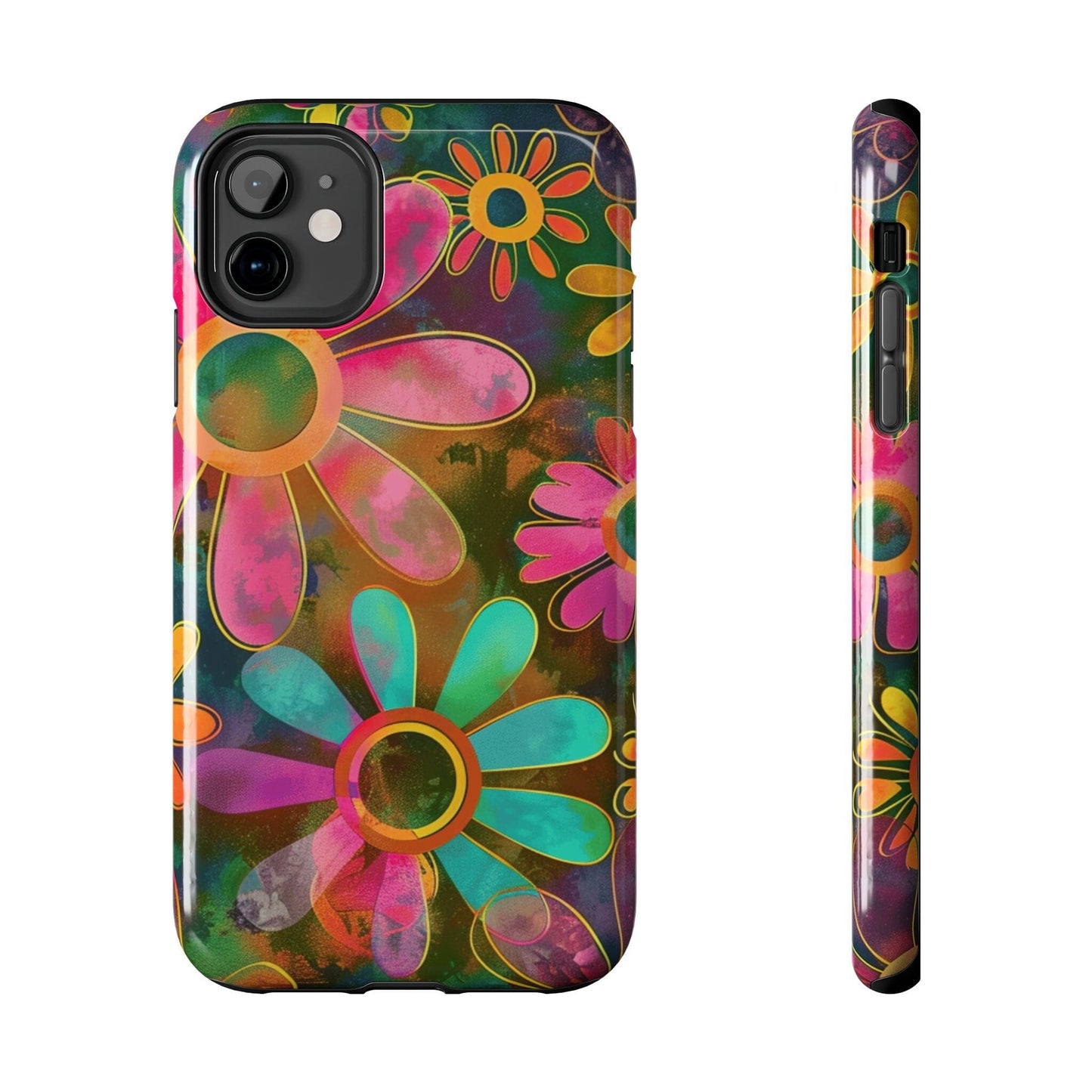 70s Retro Daisy Phone Case • Impact Resistant Cases Designed to fit Most iPhone and Samsung Phones Phone Case Printify iPhone 11 