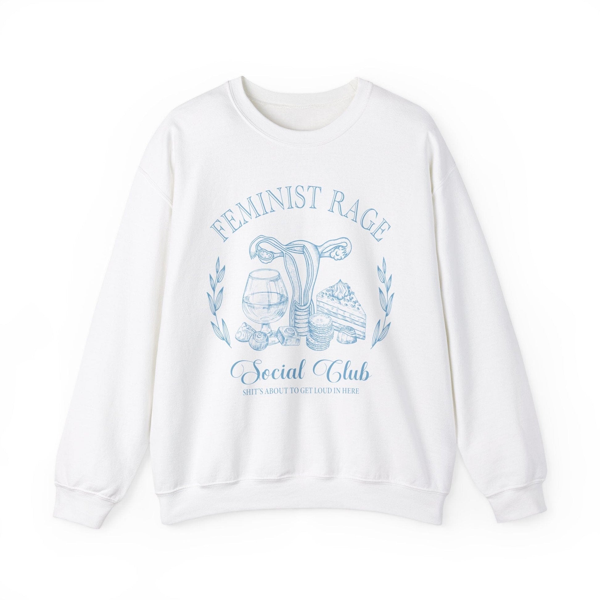 Feminist Shirts ~ Feminist Rage Social Club Sweatshirt Sweatshirt Printify 