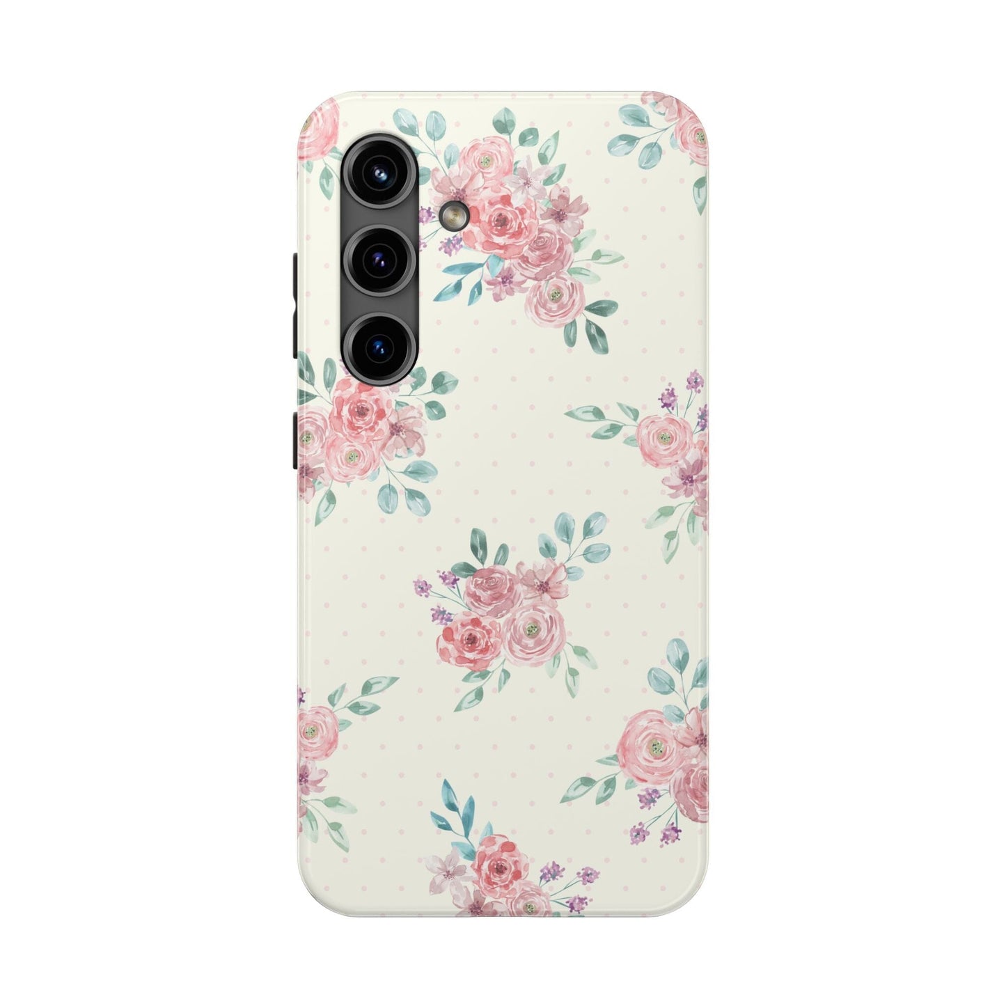 Vanilla Coquette Phone Case, Vintage Floral Phonecases, Summer Phone Cases, Cute Trendy Flower iPhone Case for 12 Mini 13 14 Pro 15 Pro Max Phone Case Printify Samsung Galaxy S24 