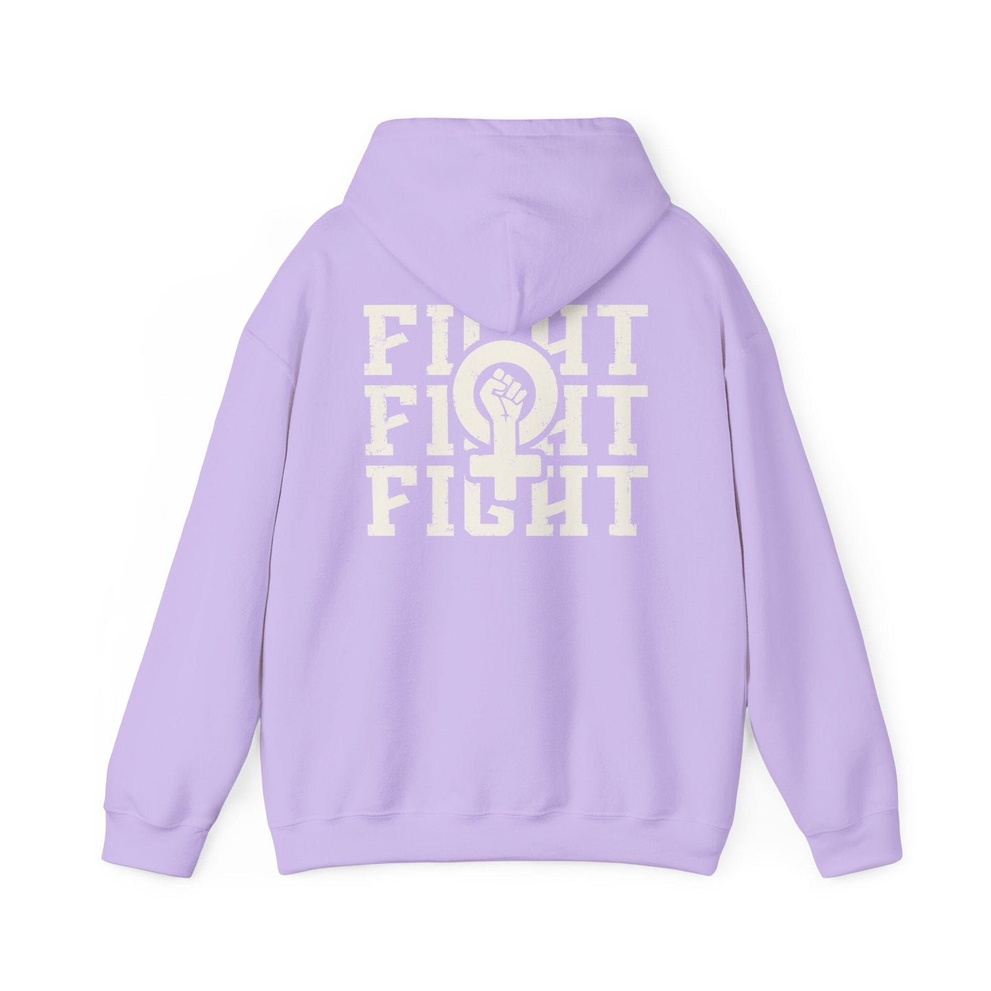 Fight Fight Fight Feminist Sweatshirt ~ Unisex Heavy Blend Hoodie Hoodie Printify S Orchid 