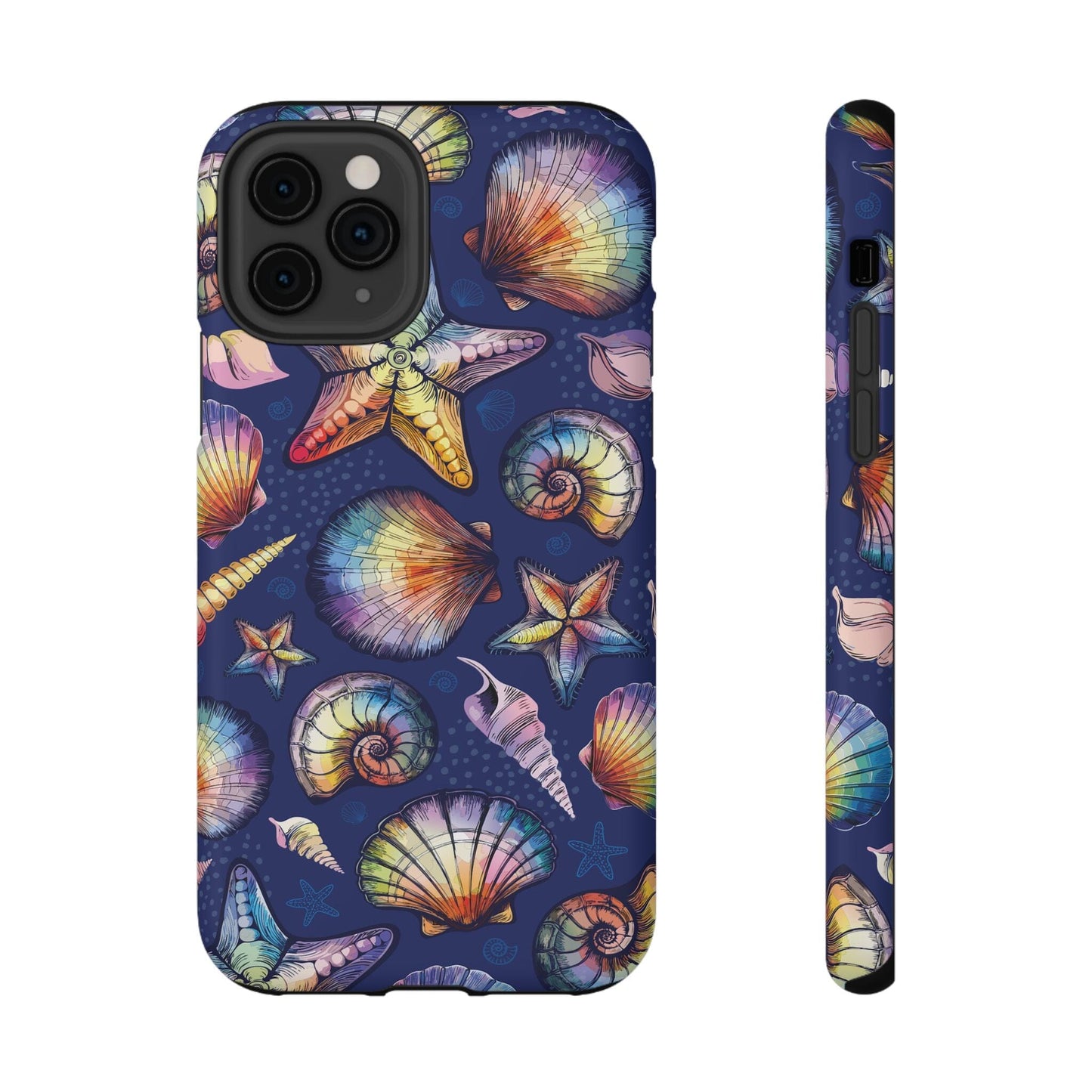 Rainbow Seashell Phone Case • Designed to fit most iPhone and Samsung Phones Phone Case Printify iPhone 11 Pro Matte Without gift packaging