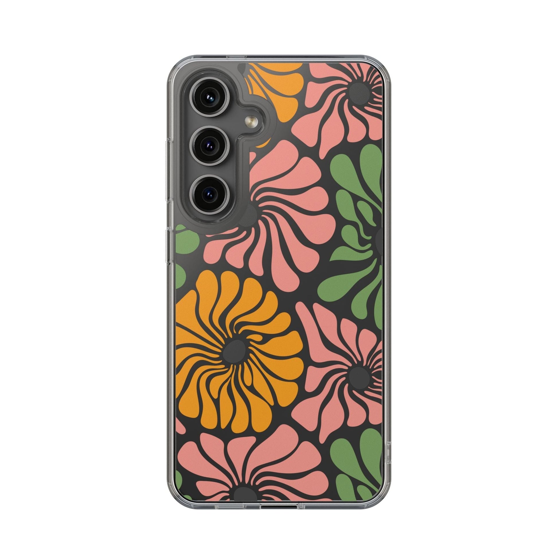 Retro Flower Phone Case, Hippie Boho Clear Phone Case, Matisse Flower Market Daisies Phonecase for iPhone 12, iPhone 13, iPhone 14 & Samsung Phone Case Printify Samsung Galaxy S24 Without gift packaging 