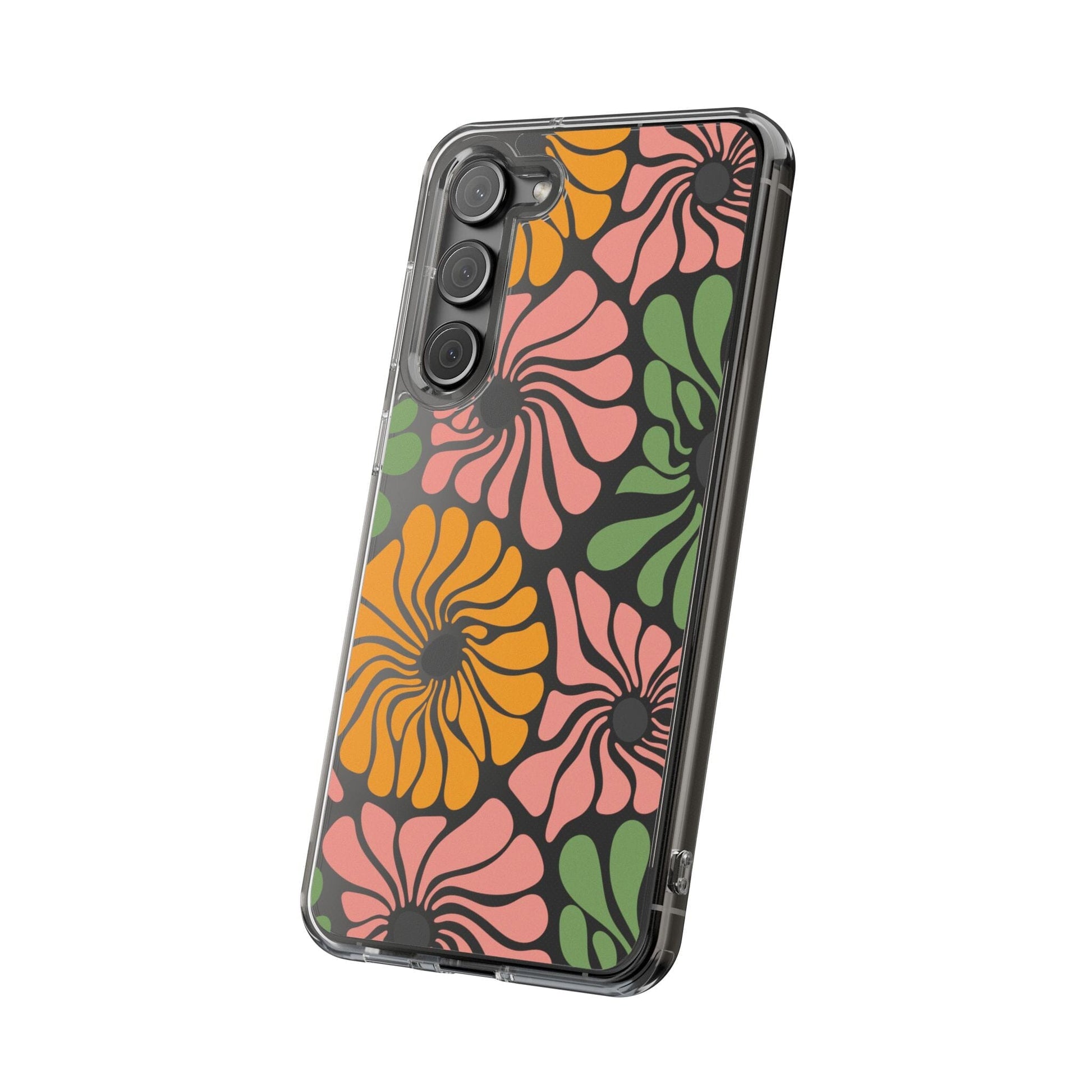 Retro Flower Phone Case, Hippie Boho Clear Phone Case, Matisse Flower Market Daisies Phonecase for iPhone 12, iPhone 13, iPhone 14 & Samsung Phone Case Printify 