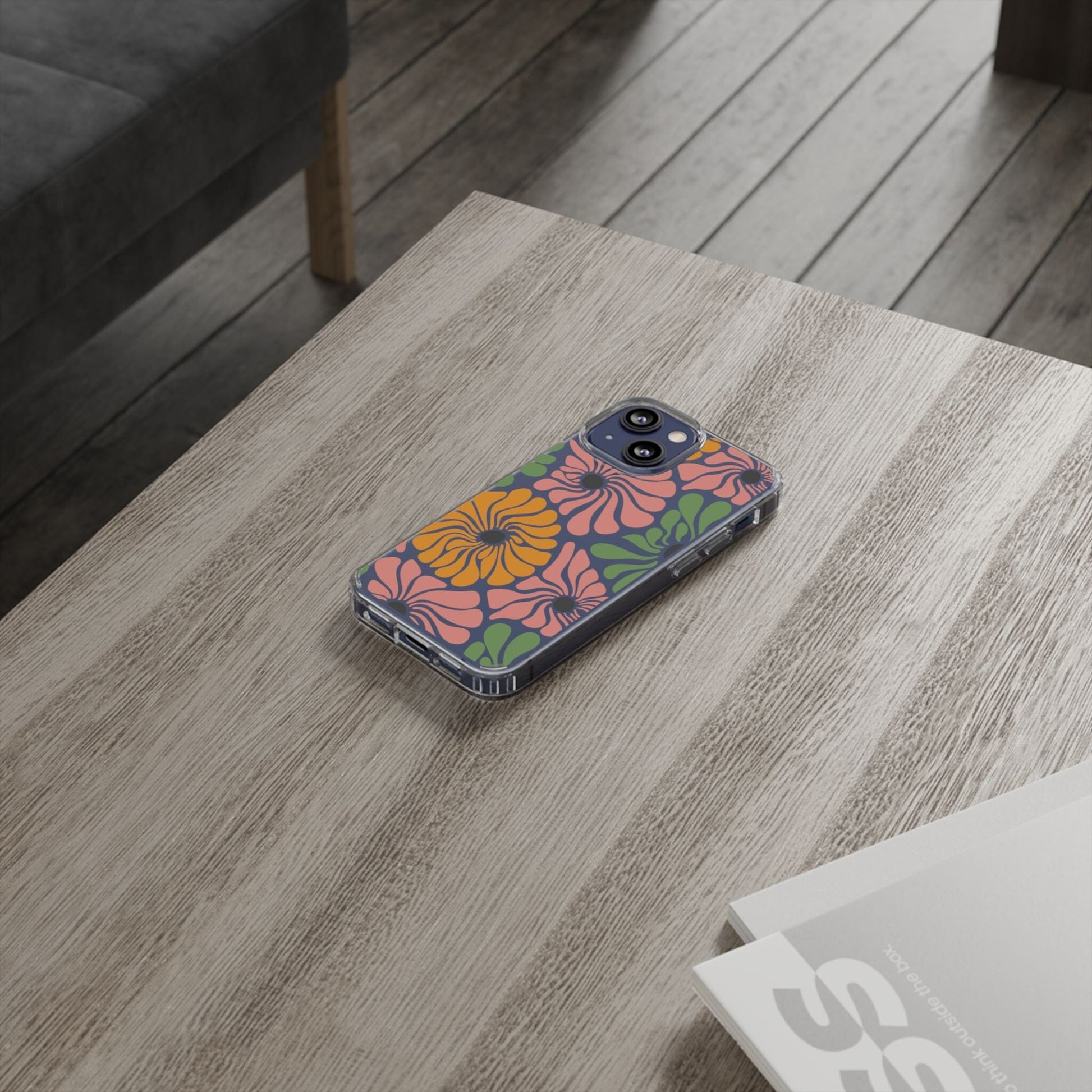 Retro Flower Phone Case, Hippie Boho Clear Phone Case, Matisse Flower Market Daisies Phonecase for iPhone 12, iPhone 13, iPhone 14 & Samsung Phone Case Printify 