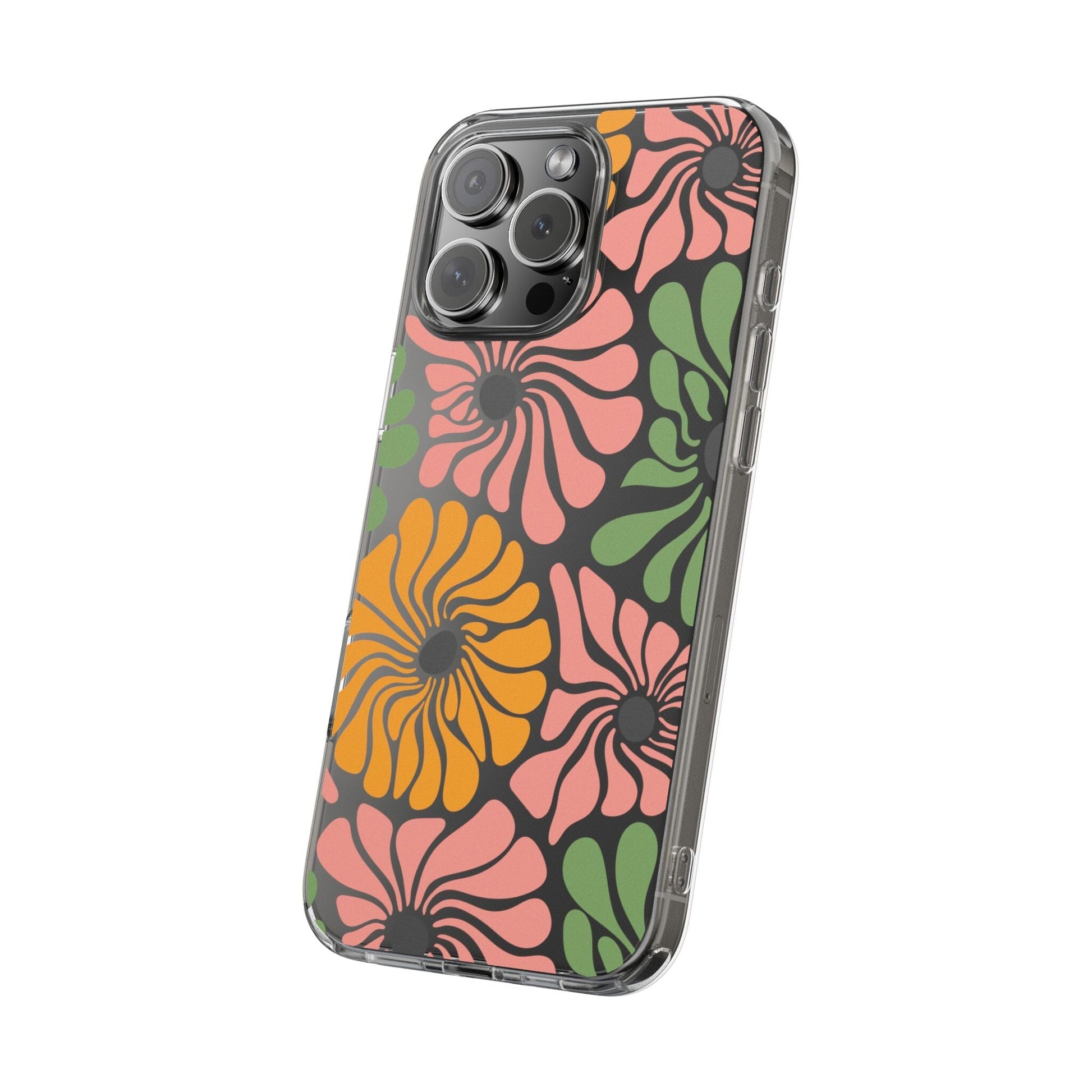 Retro Flower Phone Case, Hippie Boho Clear Phone Case, Matisse Flower Market Daisies Phonecase for iPhone 12, iPhone 13, iPhone 14 & Samsung Phone Case Printify 