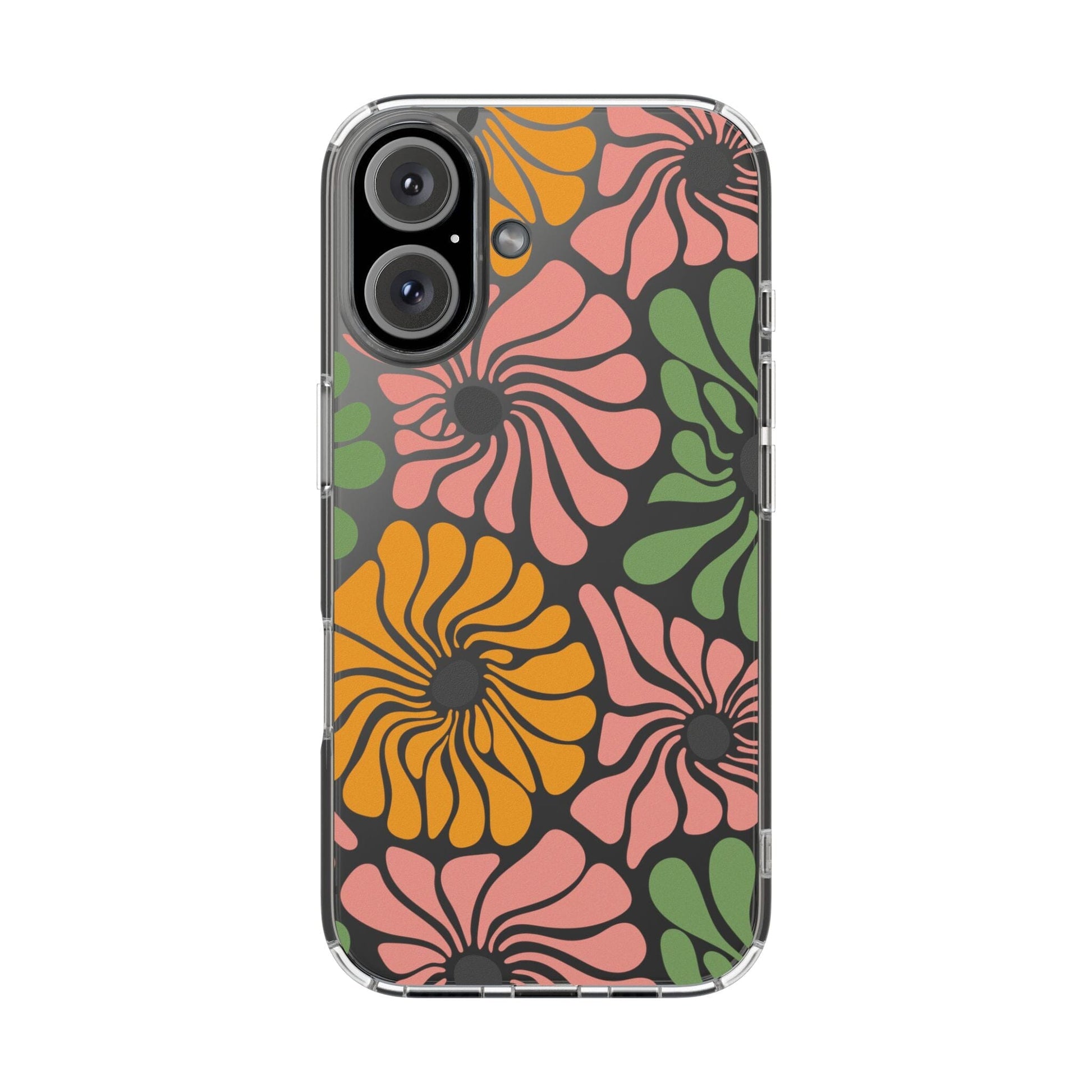 Retro Flower Phone Case, Hippie Boho Clear Phone Case, Matisse Flower Market Daisies Phonecase for iPhone 12, iPhone 13, iPhone 14 & Samsung Phone Case Printify iPhone 16 Without gift packaging 