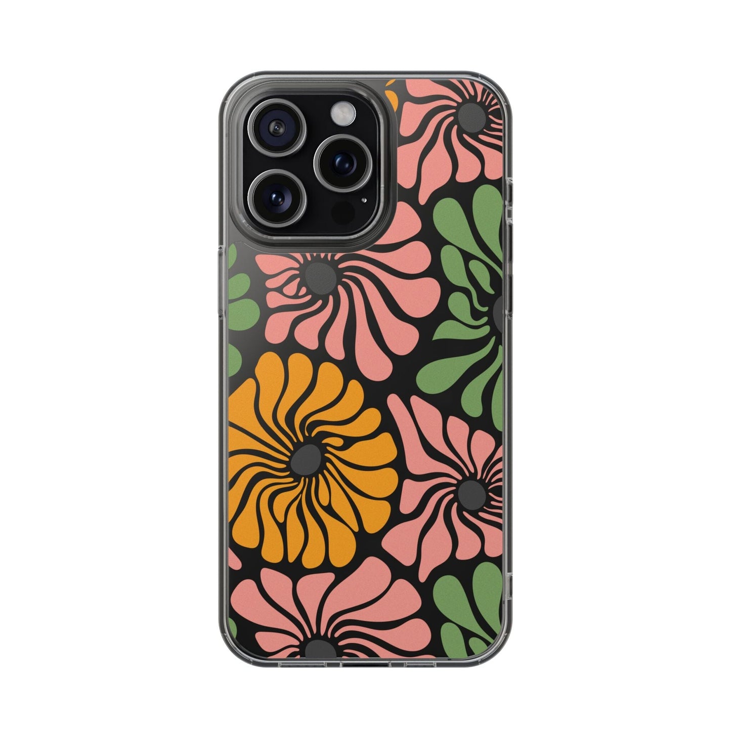 Retro Flower Phone Case, Hippie Boho Clear Phone Case, Matisse Flower Market Daisies Phonecase for iPhone 12, iPhone 13, iPhone 14 & Samsung Phone Case Printify iPhone 15 Pro Max Without gift packaging 