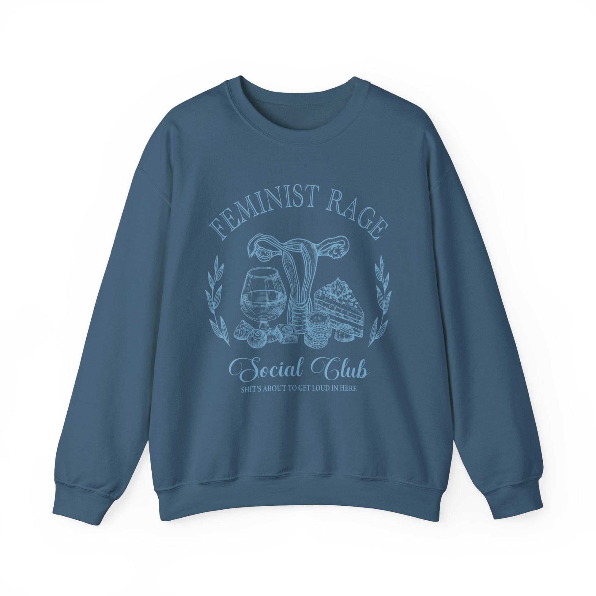 Feminist Shirts ~ Feminist Rage Social Club Sweatshirt Sweatshirt Printify 