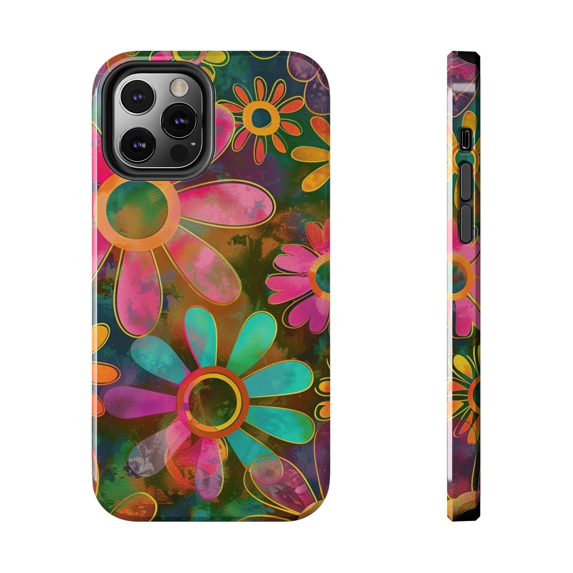 70s Retro Daisy Phone Case • Impact Resistant Cases Designed to fit Most iPhone and Samsung Phones Phone Case Printify iPhone 12 Pro 