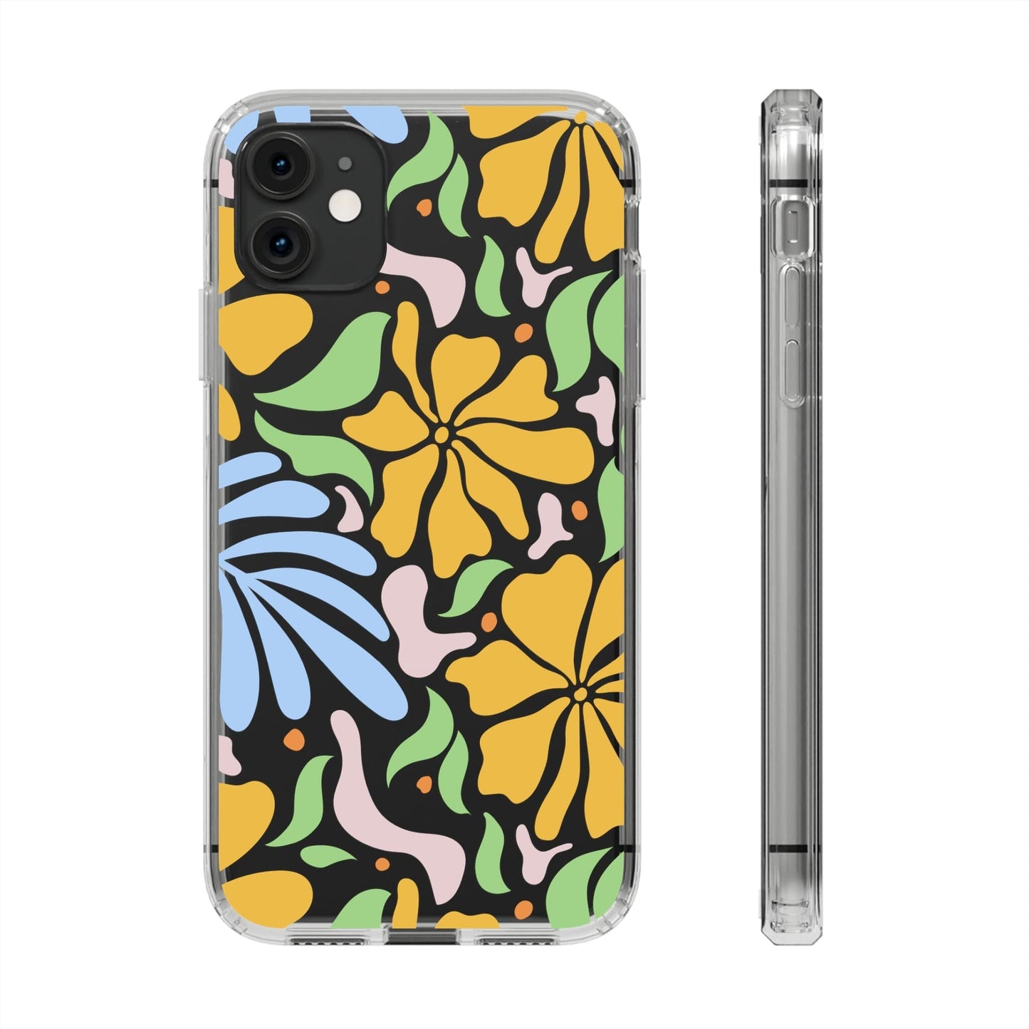 Matisse Floral Phone Case, Flower Market Phone Case, Clear Groovy Retro Flower iPhone Case for iPhone 12 mini, iPhone 13 Pro, iPhone 14 Phone Case Printify iPhone 11 Without gift packaging 