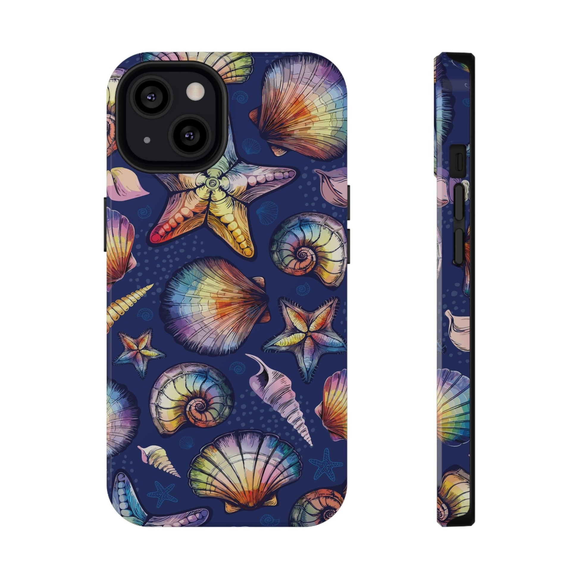 Rainbow Seashell Phone Case • Designed to fit most iPhone and Samsung Phones Phone Case Printify iPhone 13 Glossy Without gift packaging