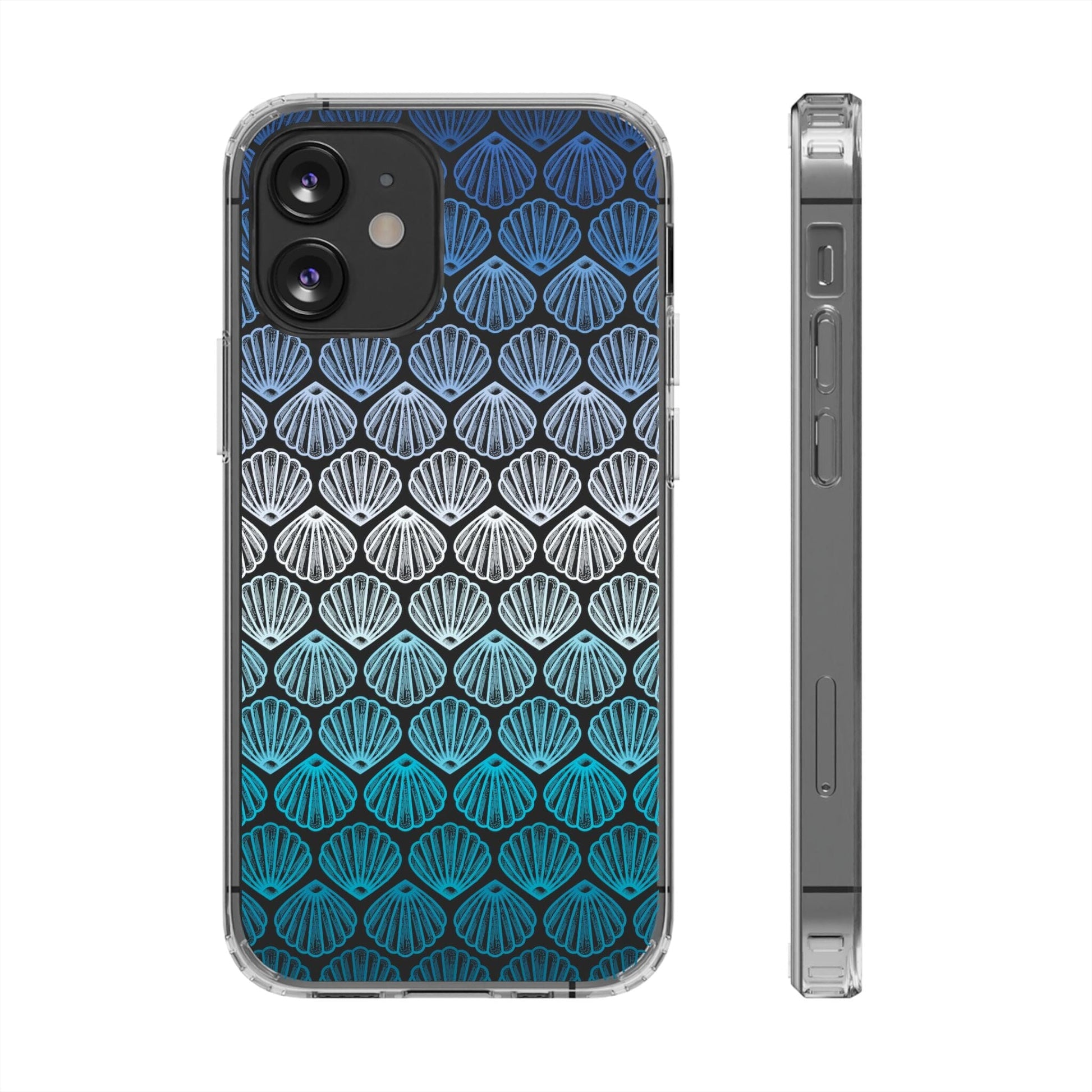 Coconut Girl Clear Phone Case, Mermaid Aesthetic Cell Phone, Ombre Seashell iPhone 16 Pro Max, iPhone 15 Pro, iPhone 14 Plus, Samsung Galaxy Phone Case Printify iPhone 12 Mini Without gift packaging 
