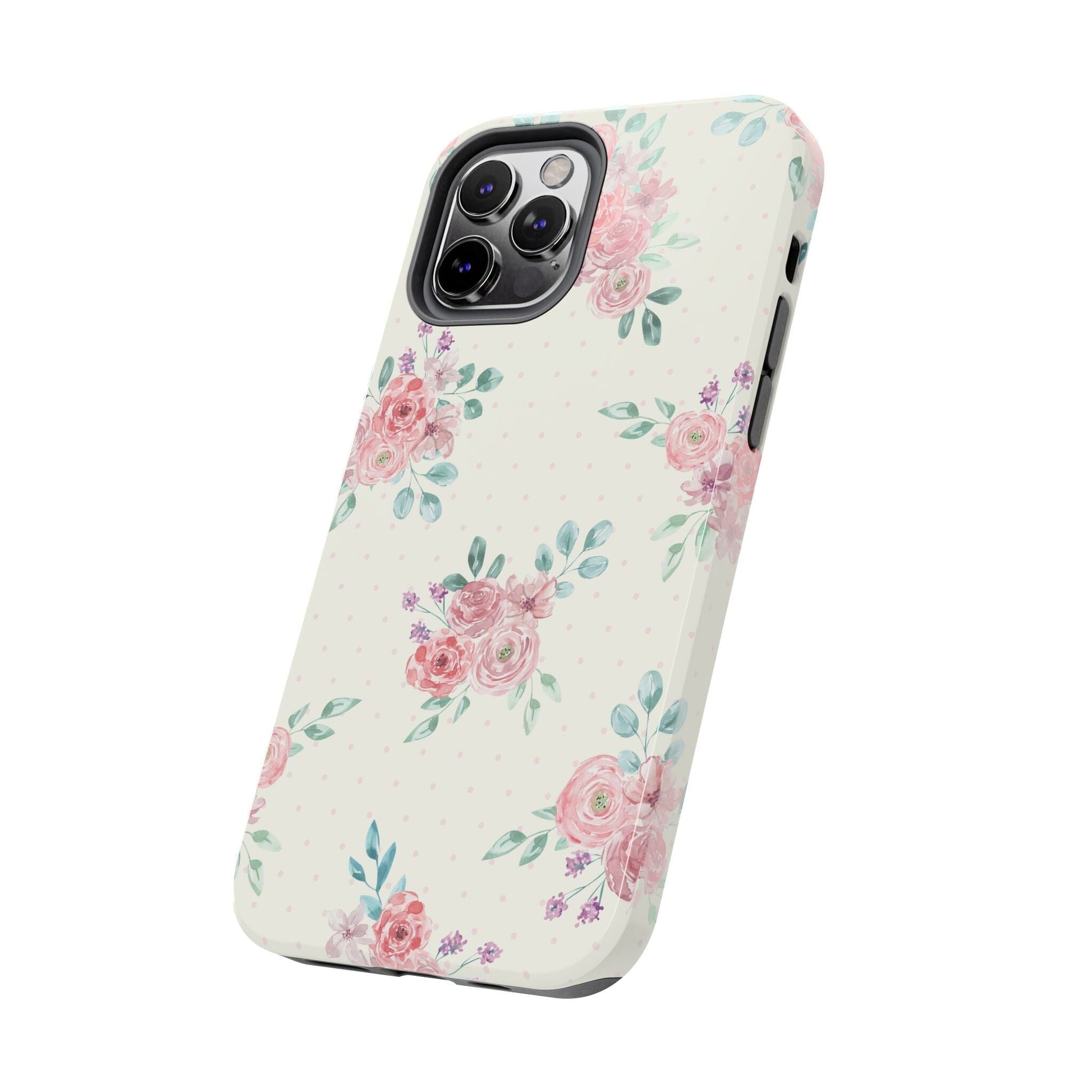 Vanilla Coquette Phone Case, Vintage Floral Phonecases, Summer Phone Cases, Cute Trendy Flower iPhone Case for 12 Mini 13 14 Pro 15 Pro Max Phone Case Printify 