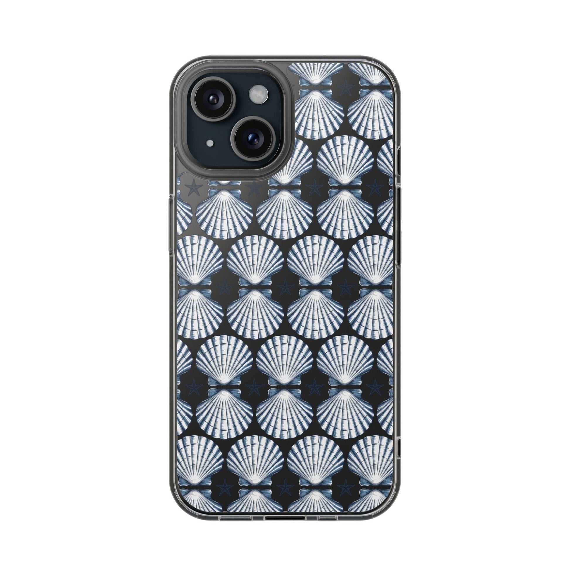 Meet Me At The Beach, iPhone 16 Clear Phone Case, Summer Vibes Seashell Phone Cases, iPhone 16 Pro, iPhone 15 Plus, 14 Pro, Samsung Galaxy Phone Case Printify iPhone 15 Without gift packaging 