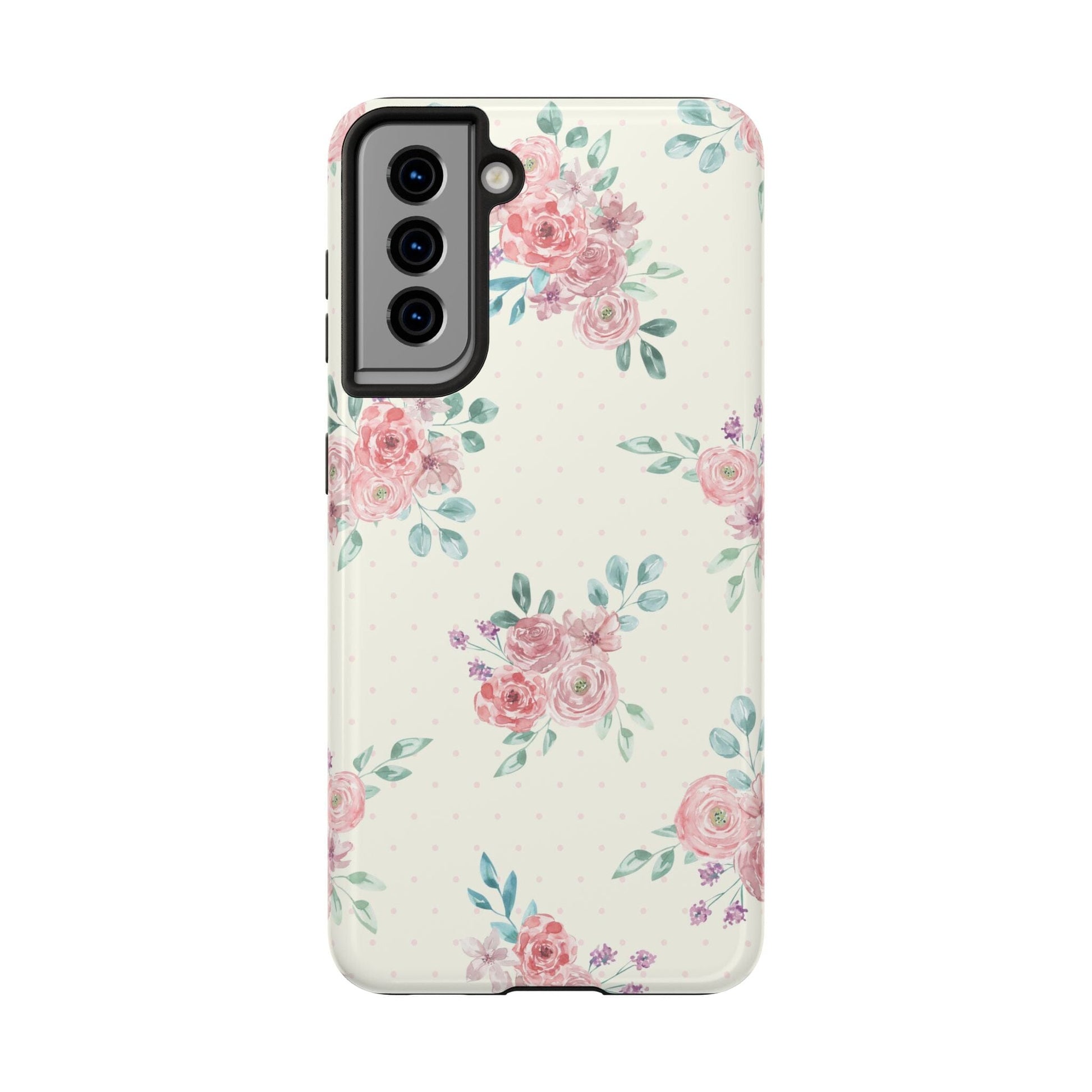 Vanilla Coquette Phone Case, Vintage Floral Phonecases, Summer Phone Cases, Cute Trendy Flower iPhone Case for 12 Mini 13 14 Pro 15 Pro Max Phone Case Printify Samsung Galaxy S21 