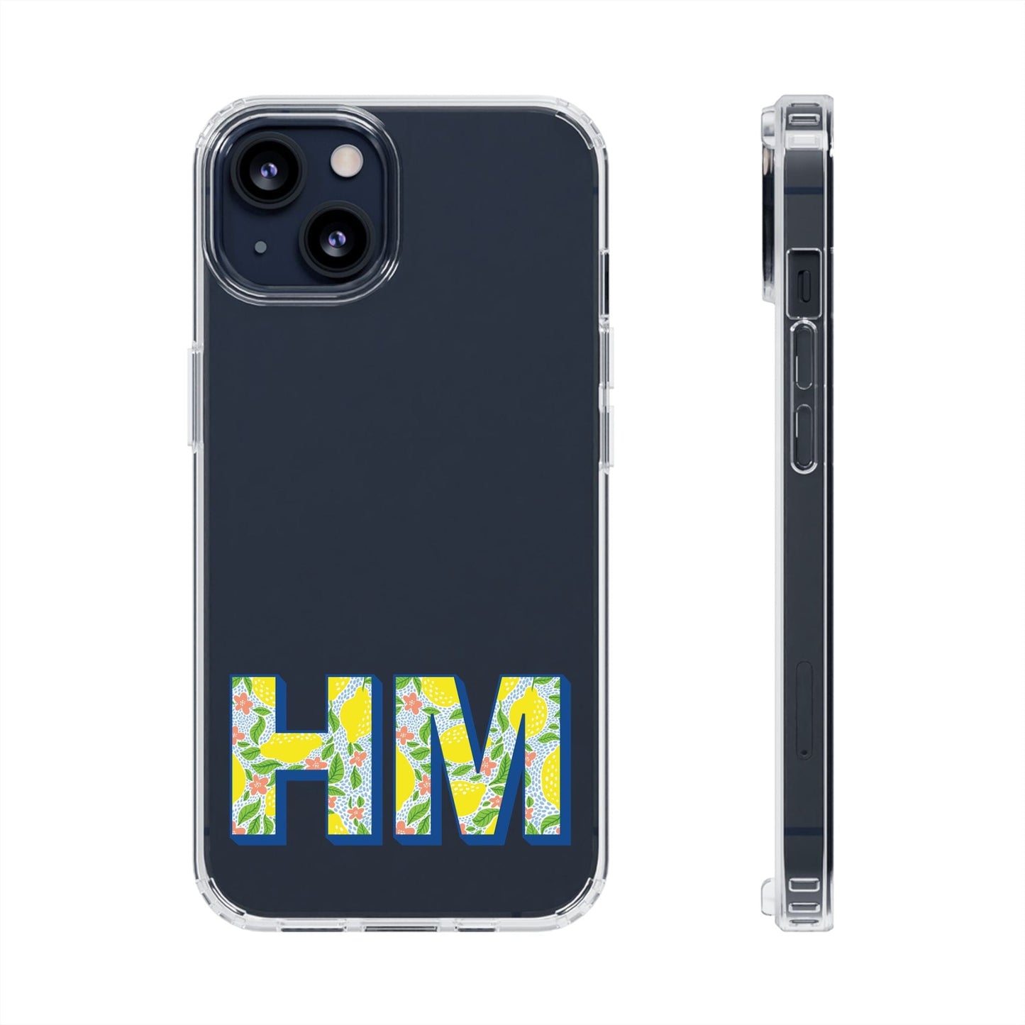 Custom iPhone 16 Pro Max Clear Phonecase, Monogram iPhone Case Phone Case Printify iPhone 13 Without gift packaging 