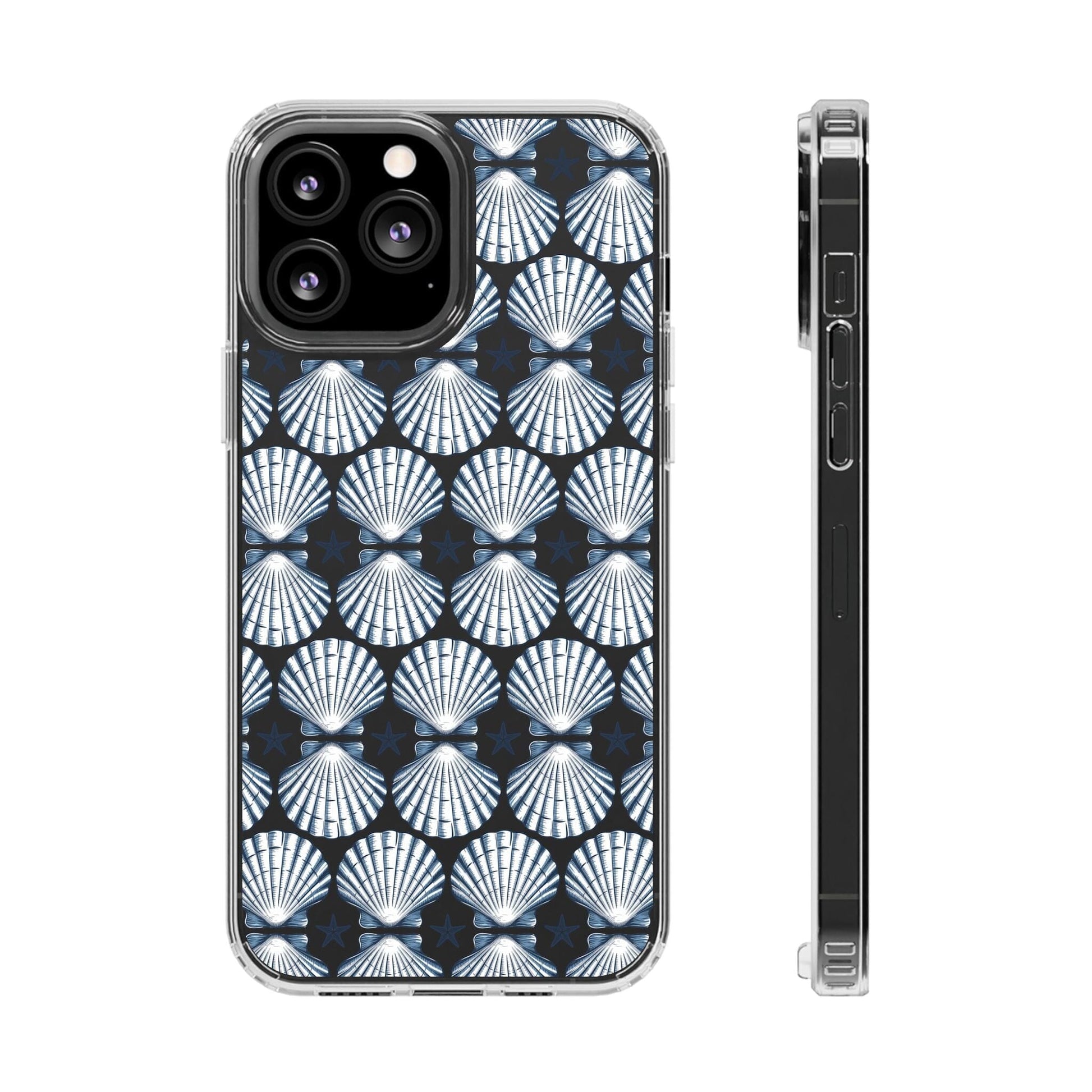 Meet Me At The Beach, iPhone 16 Clear Phone Case, Summer Vibes Seashell Phone Cases, iPhone 16 Pro, iPhone 15 Plus, 14 Pro, Samsung Galaxy Phone Case Printify iPhone 13 Pro Max Without gift packaging 