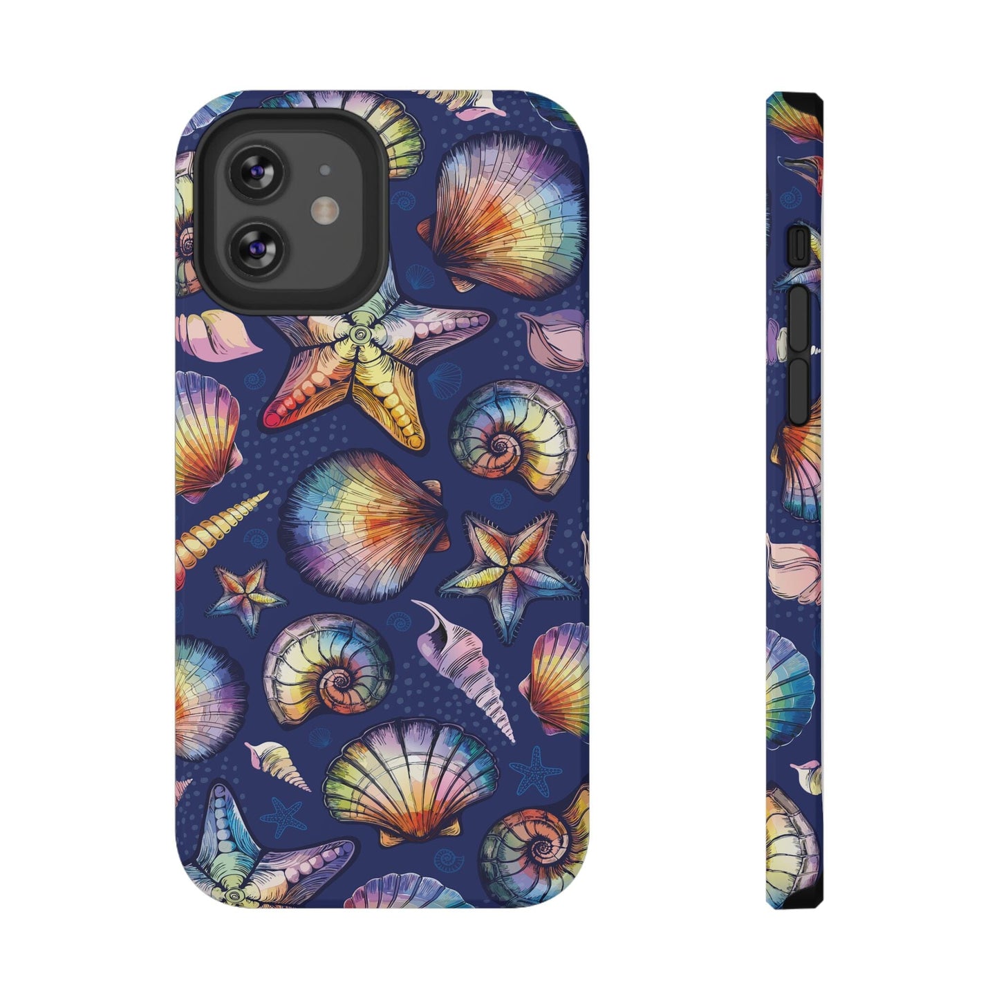 Rainbow Seashell Phone Case • Designed to fit most iPhone and Samsung Phones Phone Case Printify iPhone 12 Matte Without gift packaging