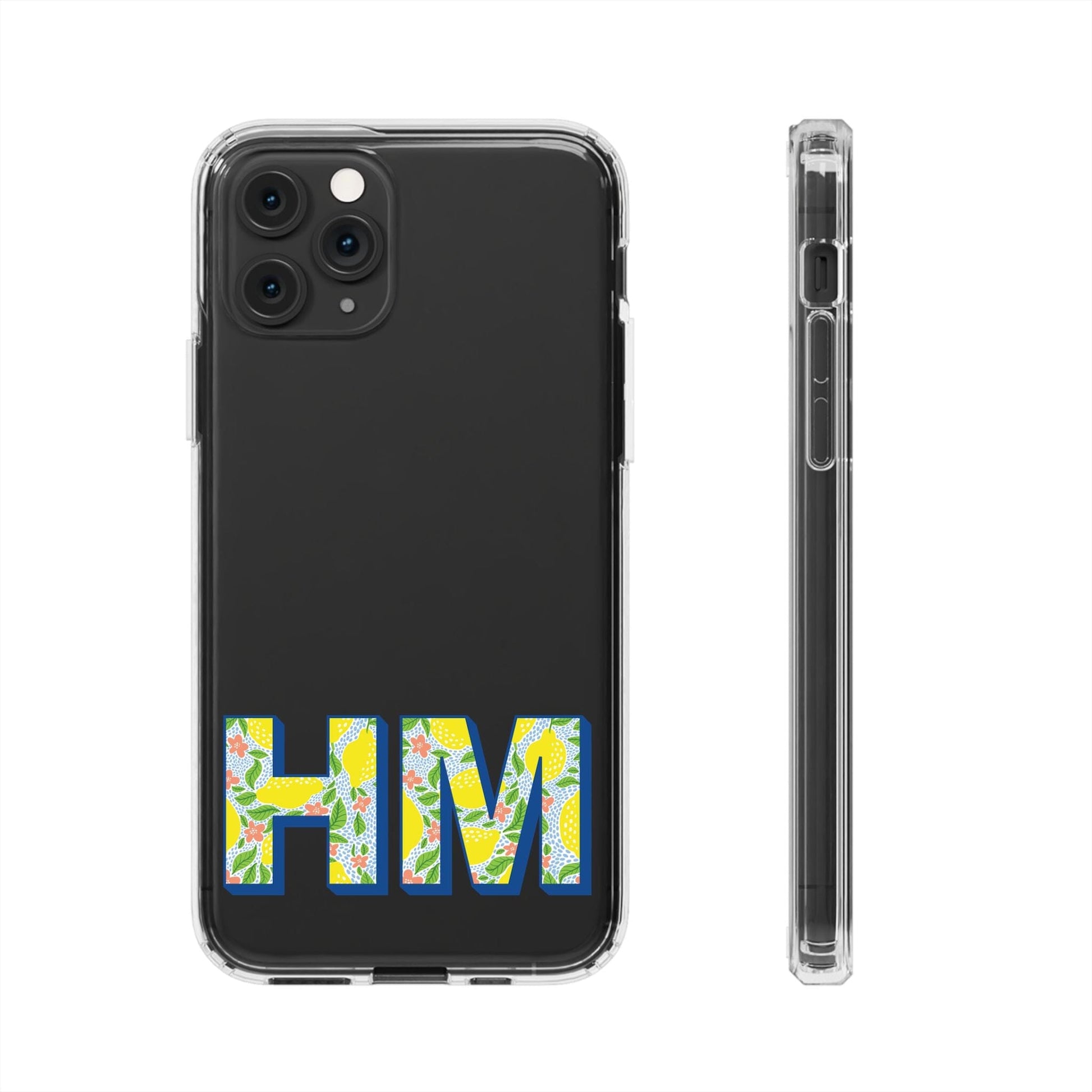 Custom iPhone 16 Pro Max Clear Phonecase, Monogram iPhone Case Phone Case Printify iPhone 11 Pro Without gift packaging 