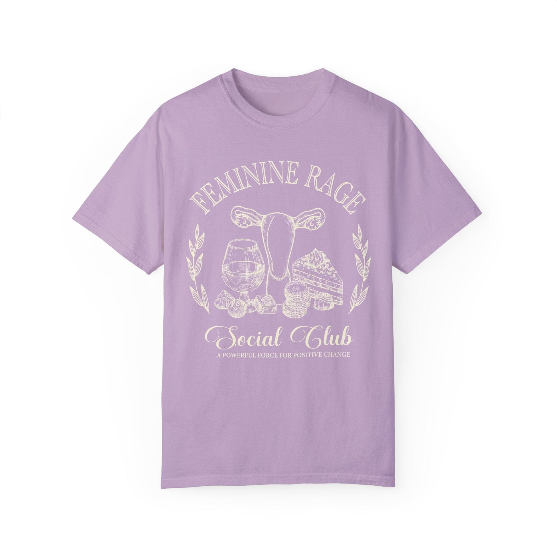 Feminine Rage Social Club T-shirt, Comfort Colors Shirts T-Shirt Printify Orchid S 