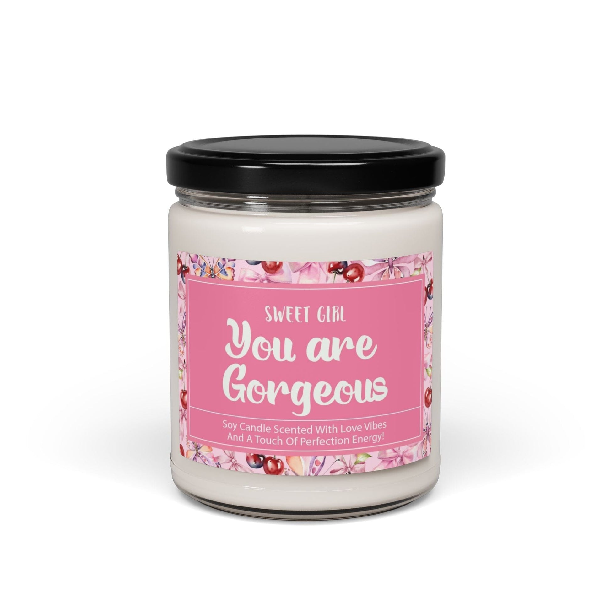 You Are Gorgeous Coquette Candle ~ Inspirational Sayings Soy Candle Gifts for Best Friend Home Decor Printify 