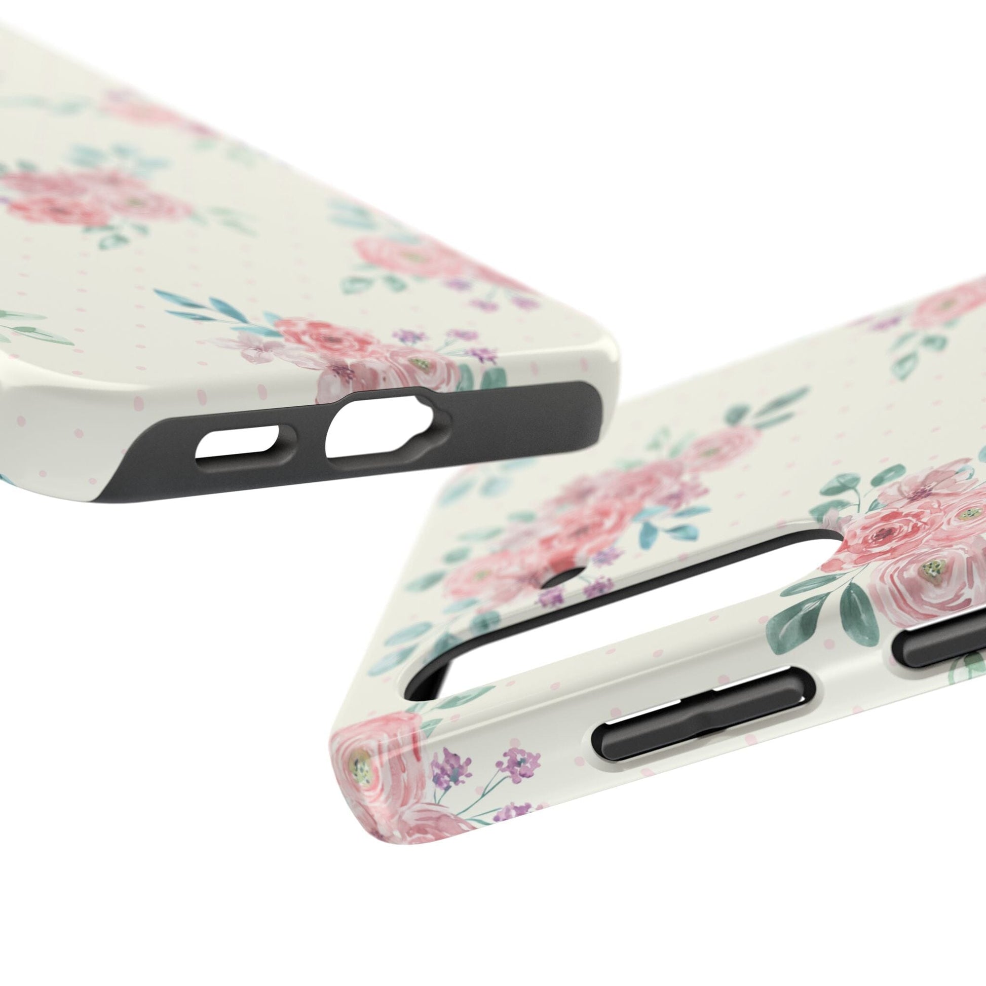 Vanilla Coquette Phone Case, Vintage Floral Phonecases, Summer Phone Cases, Cute Trendy Flower iPhone Case for 12 Mini 13 14 Pro 15 Pro Max Phone Case Printify 