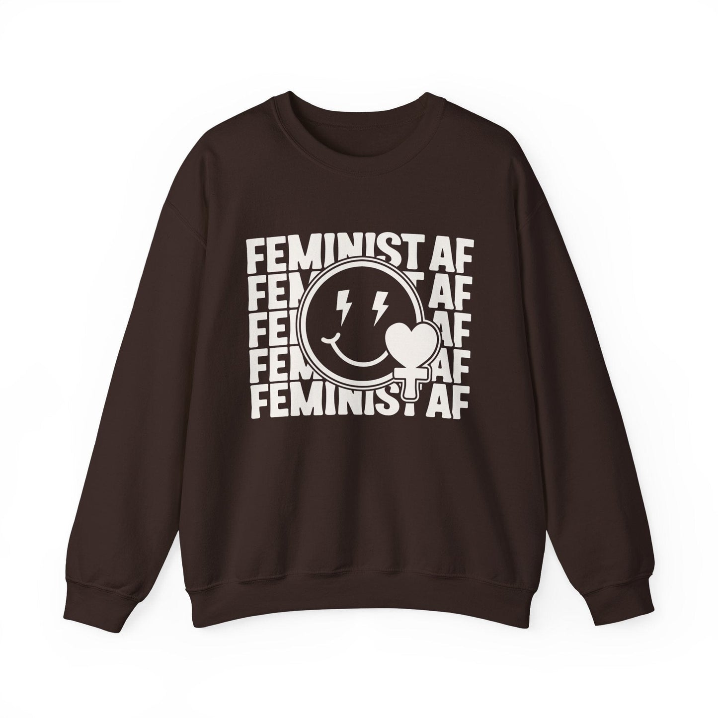 Feminist Sweatshirt Sweatshirt Printify Dark Chocolate S 