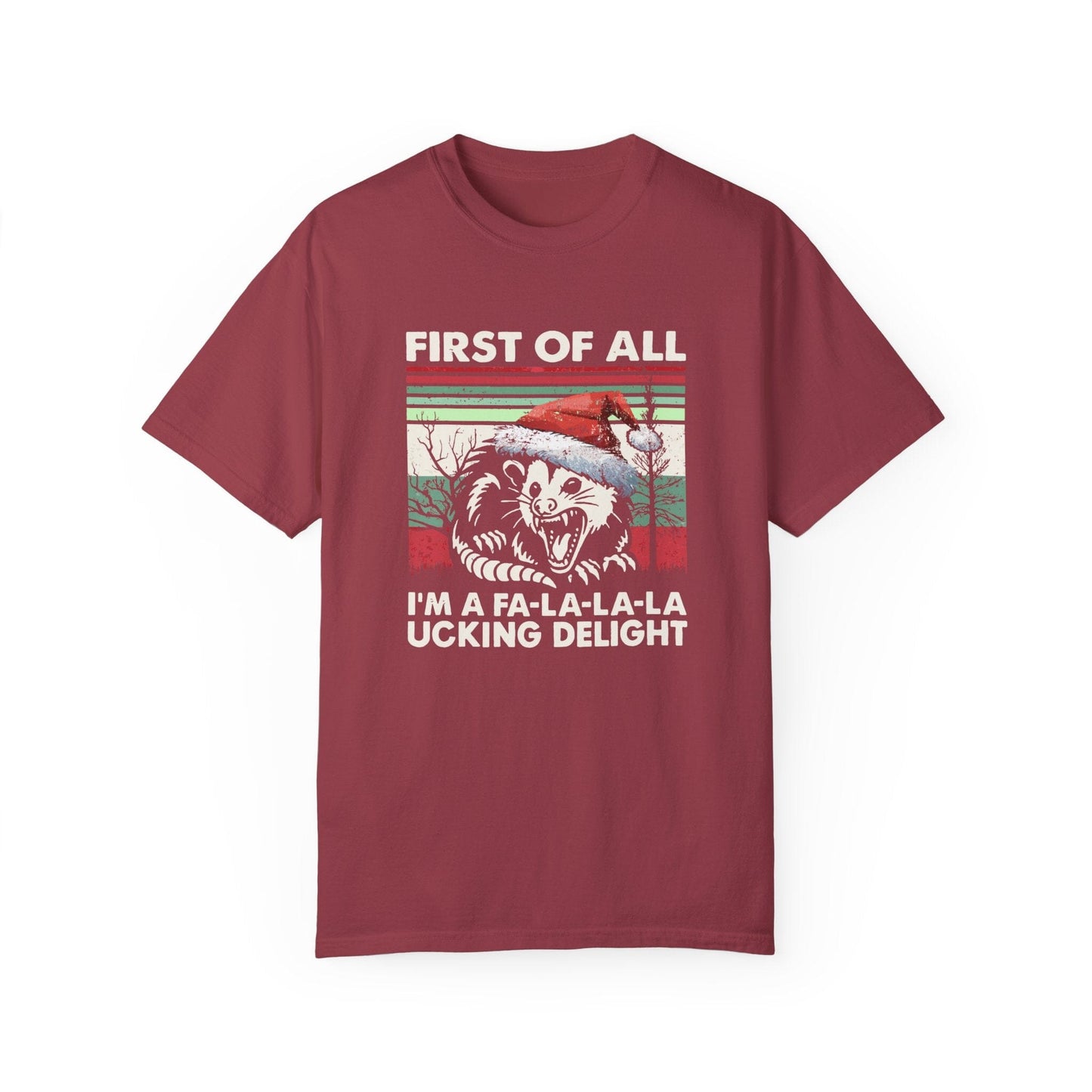 First Of All I'm A Delight Christmas T-shirt, Opossum Shirt T-Shirt Printify Chili S 