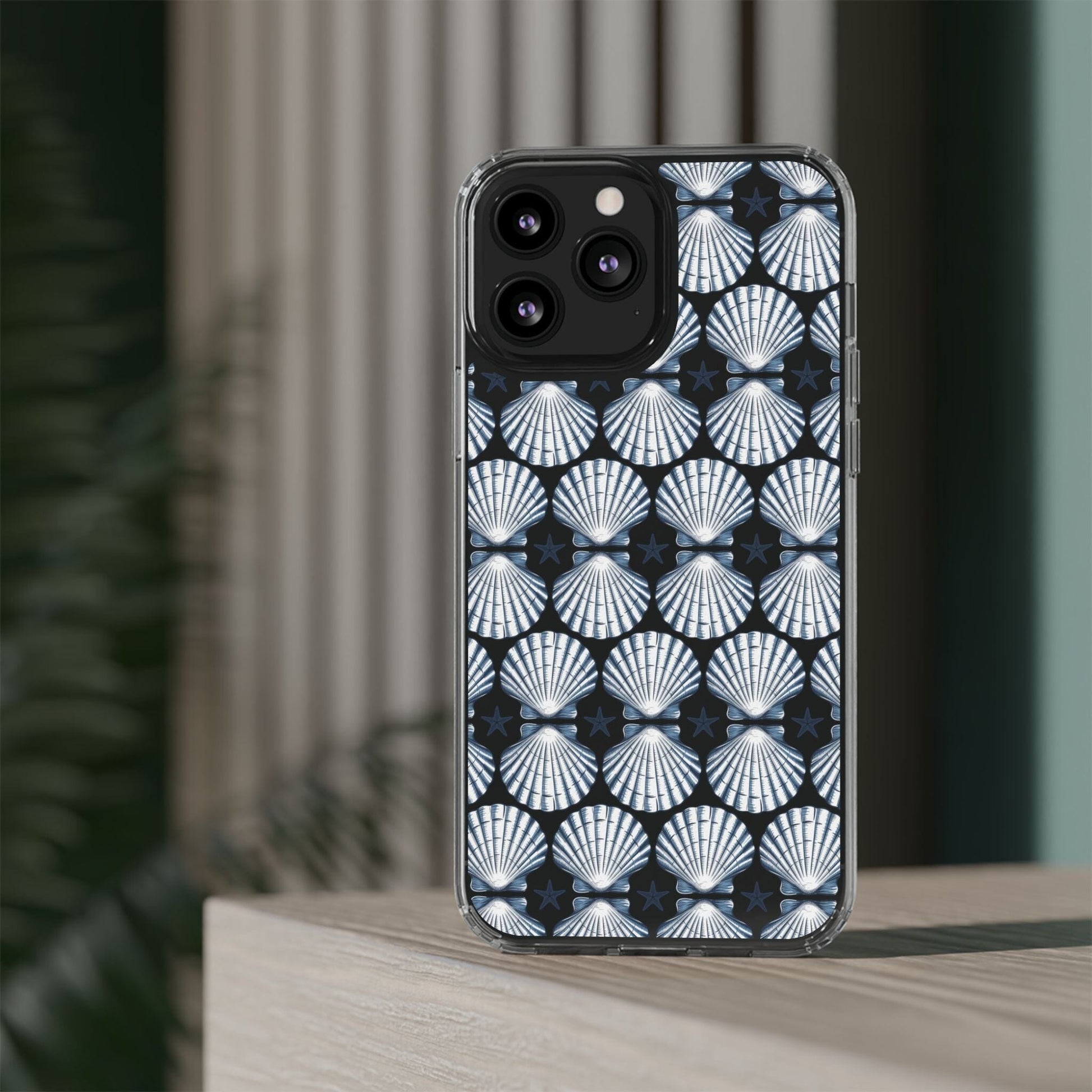 Meet Me At The Beach, iPhone 16 Clear Phone Case, Summer Vibes Seashell Phone Cases, iPhone 16 Pro, iPhone 15 Plus, 14 Pro, Samsung Galaxy Phone Case Printify 
