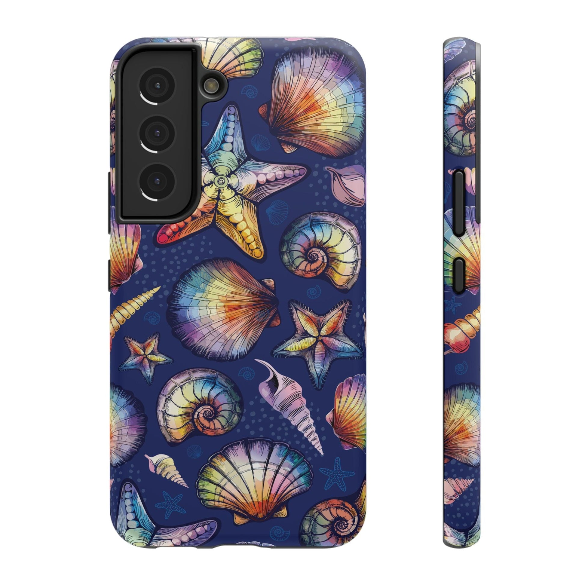 Rainbow Seashell Phone Case • Designed to fit most iPhone and Samsung Phones Phone Case Printify Samsung Galaxy S22 Matte Without gift packaging