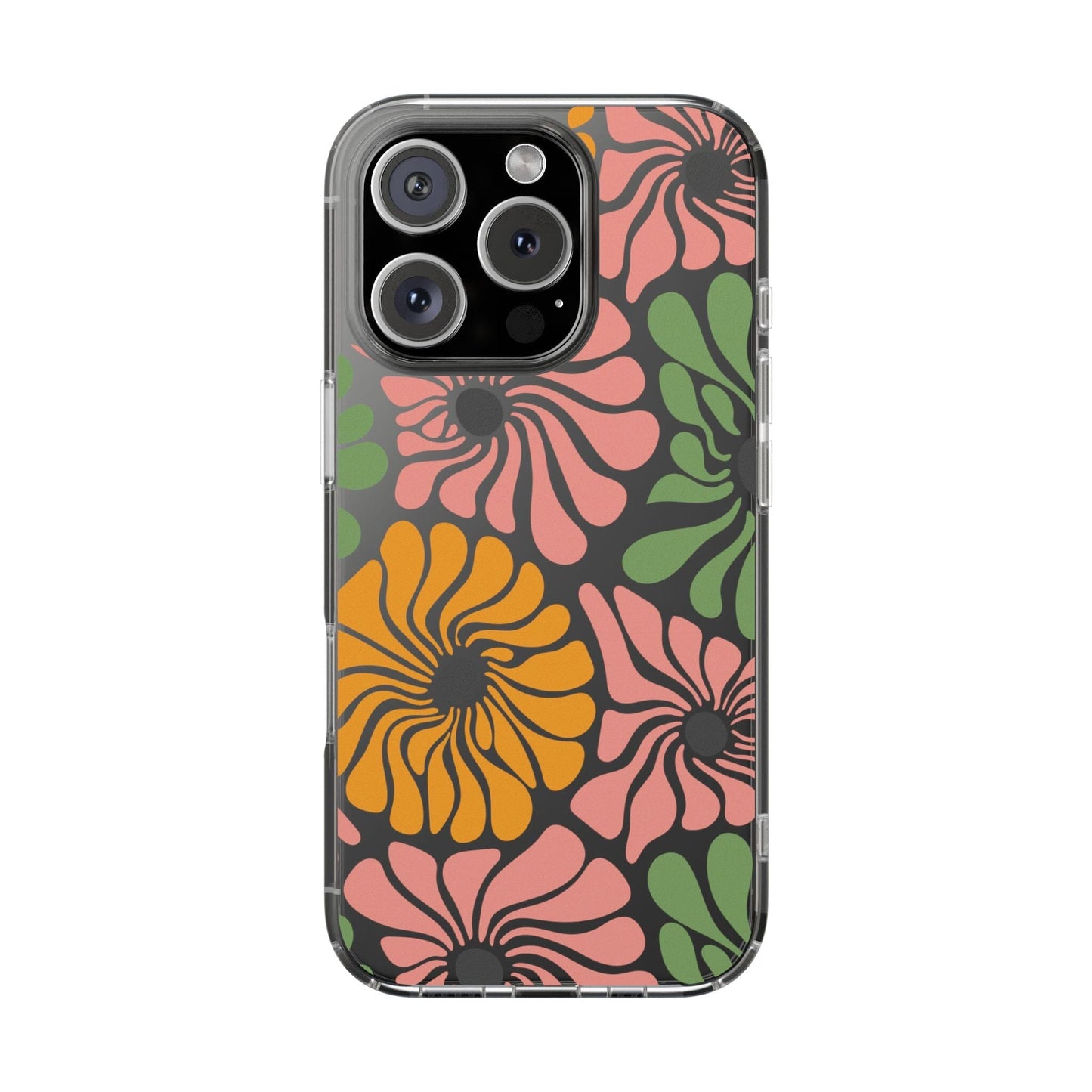 Retro Flower Phone Case, Hippie Boho Clear Phone Case, Matisse Flower Market Daisies Phonecase for iPhone 12, iPhone 13, iPhone 14 & Samsung Phone Case Printify iPhone 16 Pro Without gift packaging 