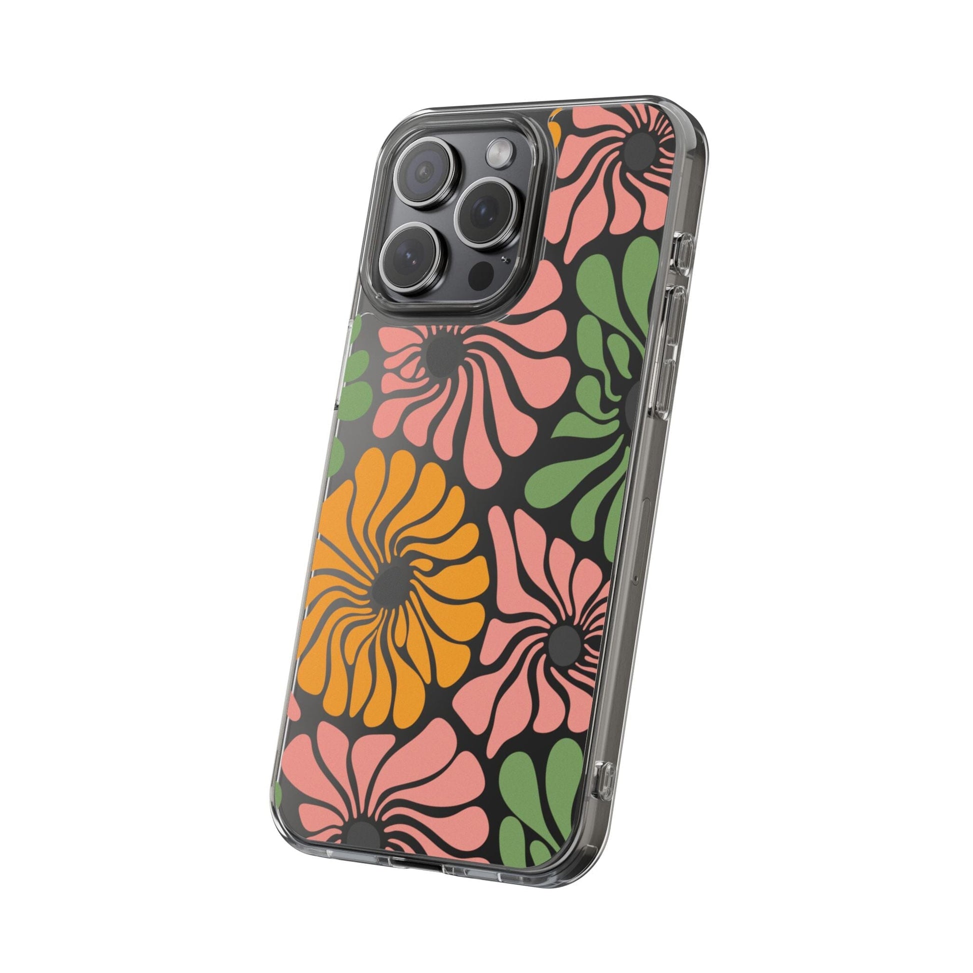 Retro Flower Phone Case, Hippie Boho Clear Phone Case, Matisse Flower Market Daisies Phonecase for iPhone 12, iPhone 13, iPhone 14 & Samsung Phone Case Printify 