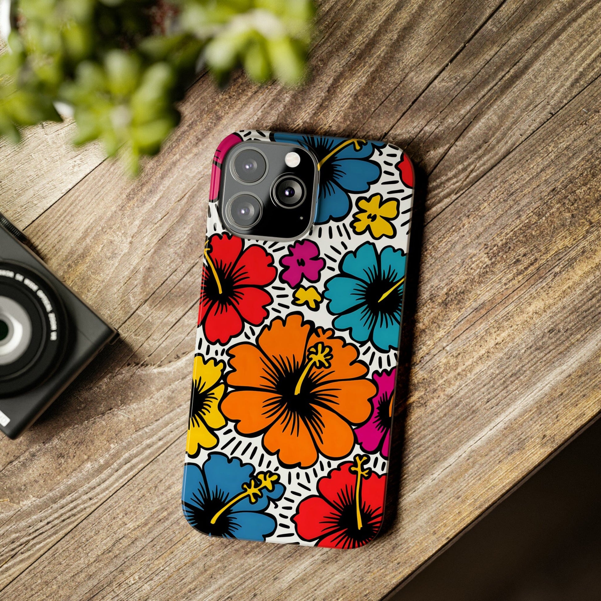 Coconut Girl Hibiscus Phone Case, Pop Art Design, Modern Art Cell Phone Case, iPhone 12-15 Phone Case Printify iPhone 13 Pro Max 