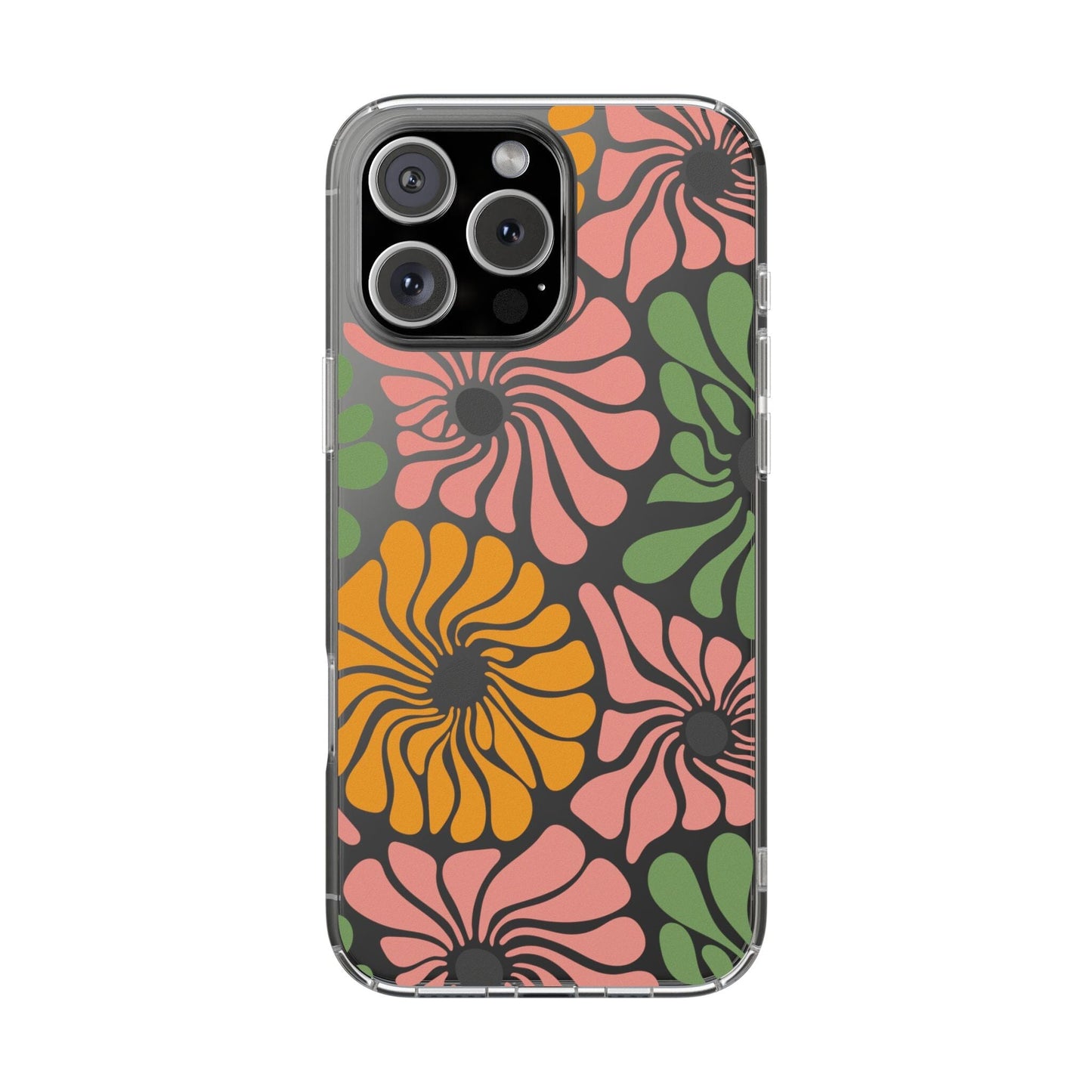 Retro Flower Phone Case, Hippie Boho Clear Phone Case, Matisse Flower Market Daisies Phonecase for iPhone 12, iPhone 13, iPhone 14 & Samsung Phone Case Printify iPhone 16 Pro Max Without gift packaging 