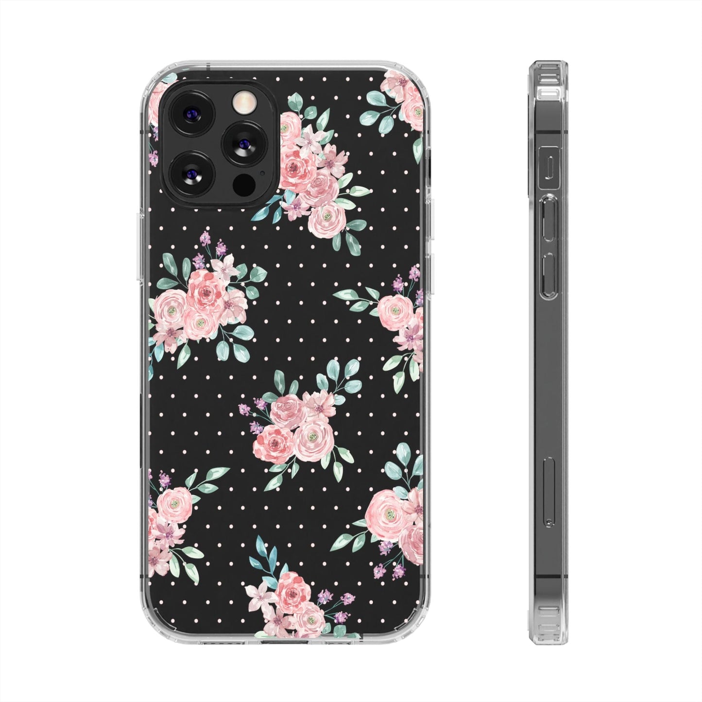 Grandma Core Aesthetic Clear Floral Phone Case • Designed to fit most iPhone and Samsung Phones Phone Case Printify iPhone 12 Pro Without gift packaging 