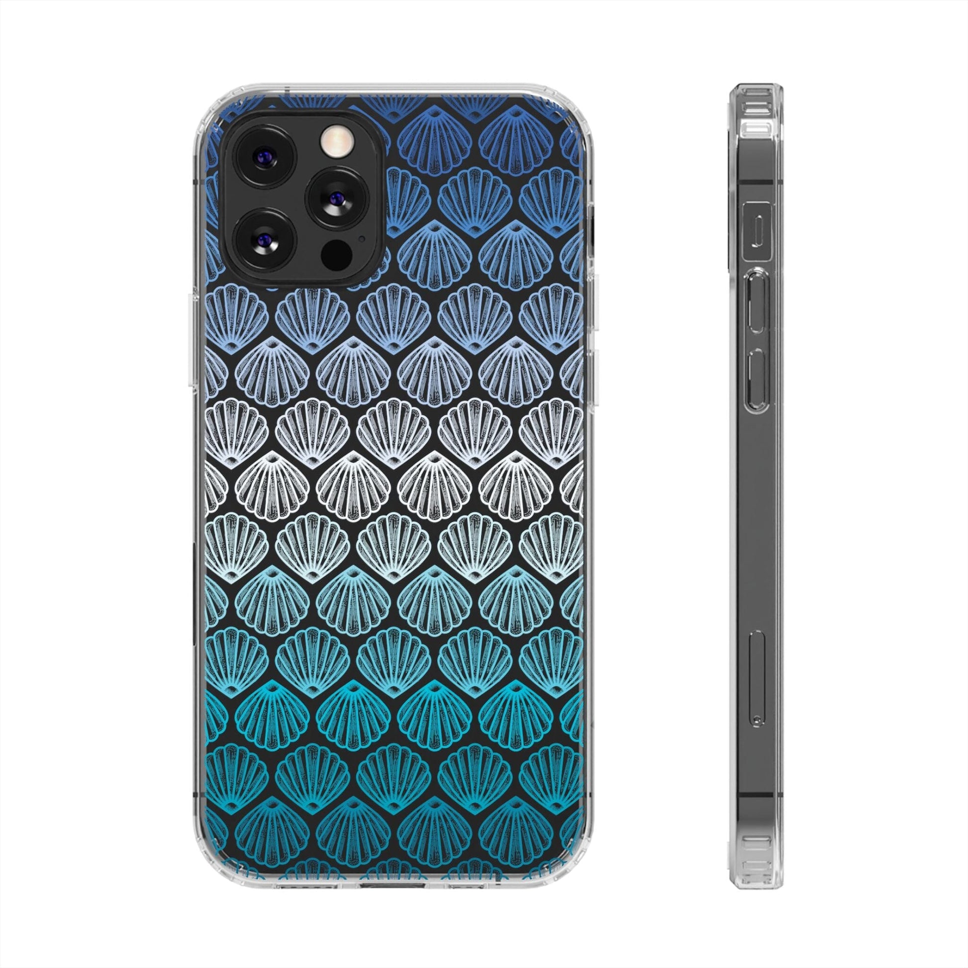 Coconut Girl Clear Phone Case, Mermaid Aesthetic Cell Phone, Ombre Seashell iPhone 16 Pro Max, iPhone 15 Pro, iPhone 14 Plus, Samsung Galaxy Phone Case Printify iPhone 12 Pro Without gift packaging 