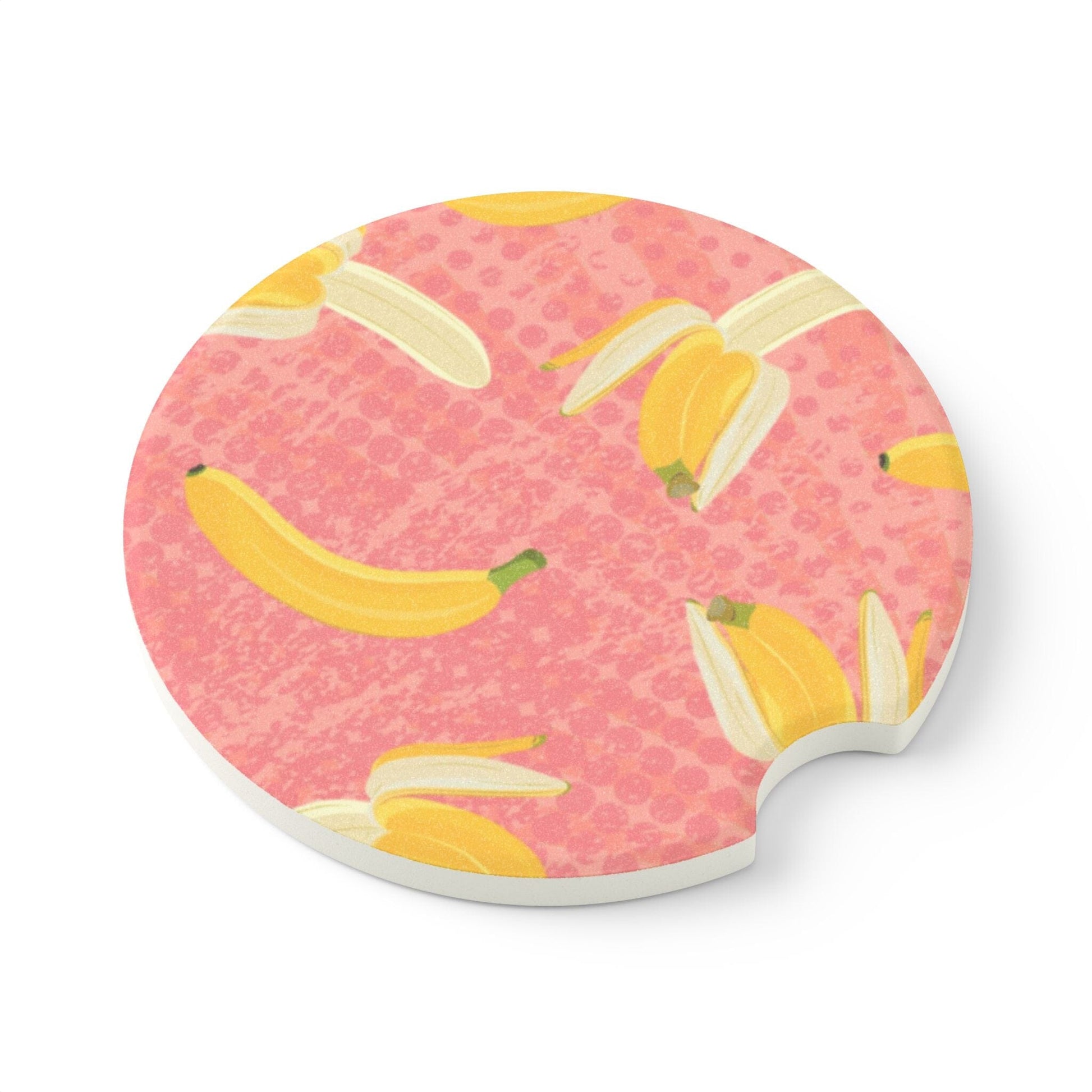 Banana Car Coasters, Summer Fruit Drink Cup Holder Coaster for Car • Cute Car Accessories Home Decor Printify 