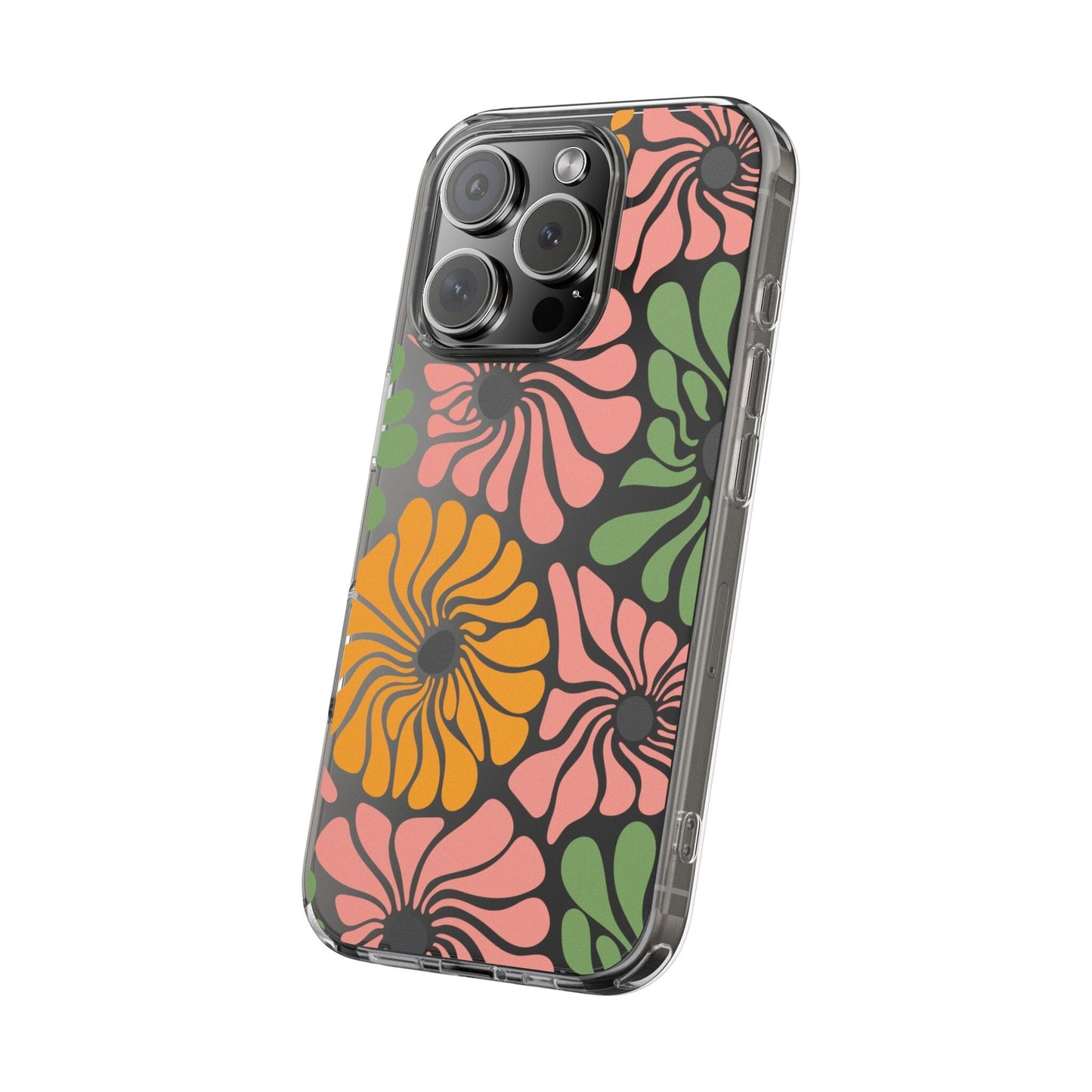 Retro Flower Phone Case, Hippie Boho Clear Phone Case, Matisse Flower Market Daisies Phonecase for iPhone 12, iPhone 13, iPhone 14 & Samsung Phone Case Printify 