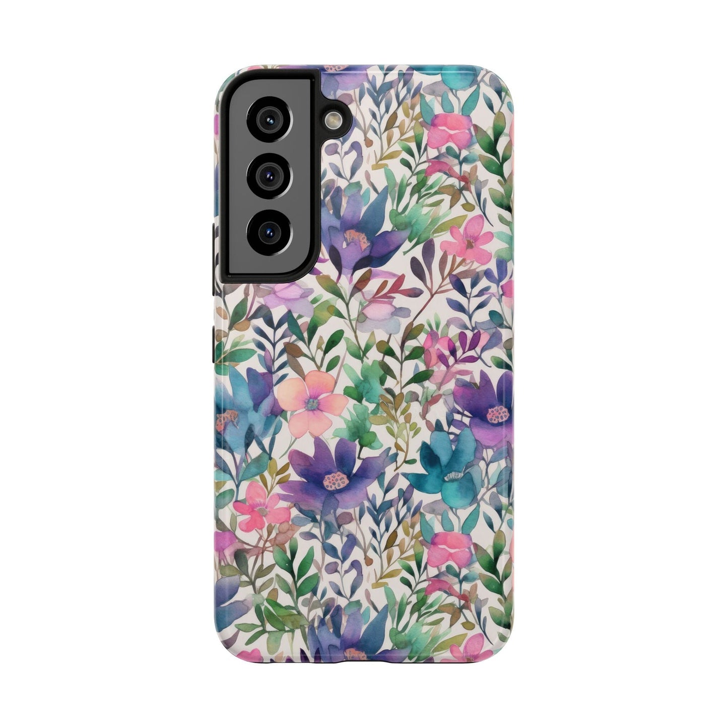 Petite Watercolor Flowers Tough Phone Case • Designed to fit Most iPhone and Samsung Phones Phone Case Printify Samsung Galaxy S22 