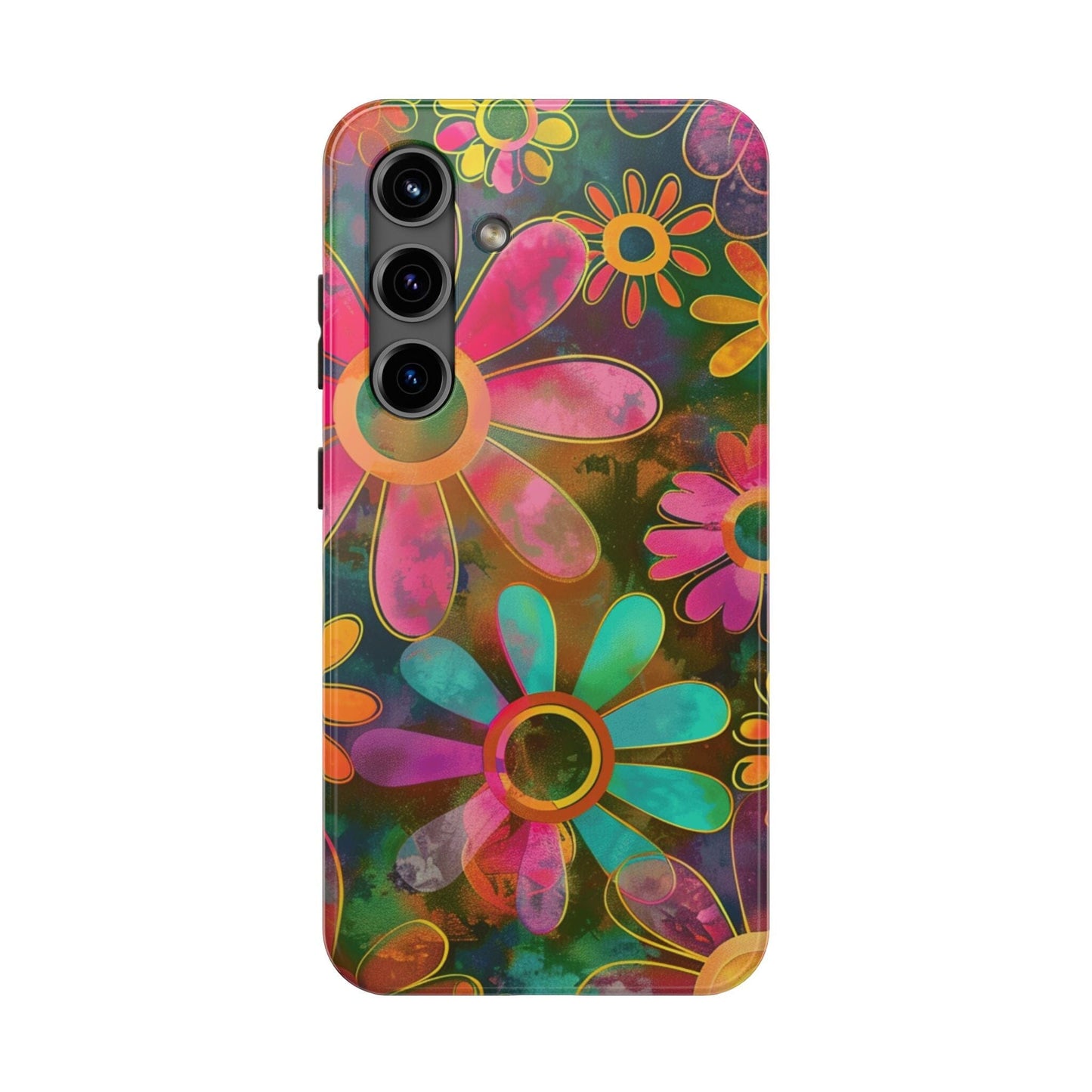 70s Retro Daisy Phone Case • Impact Resistant Cases Designed to fit Most iPhone and Samsung Phones Phone Case Printify Samsung Galaxy S24 