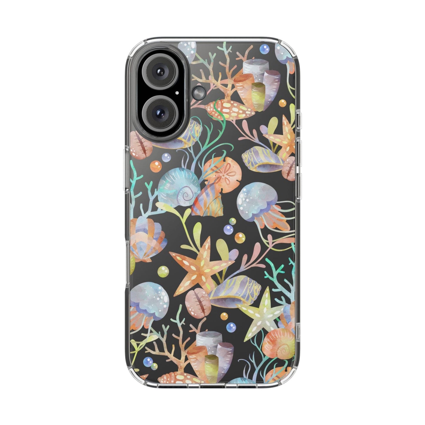 Seashell Phone Case, Beach Phone Case, Clear Phone Cases, Ocean Inspired Style, Beachy Summer Vibes iPhone 11-14 And Samsung Galaxy Cases Phone Case Printify iPhone 16 Without gift packaging 