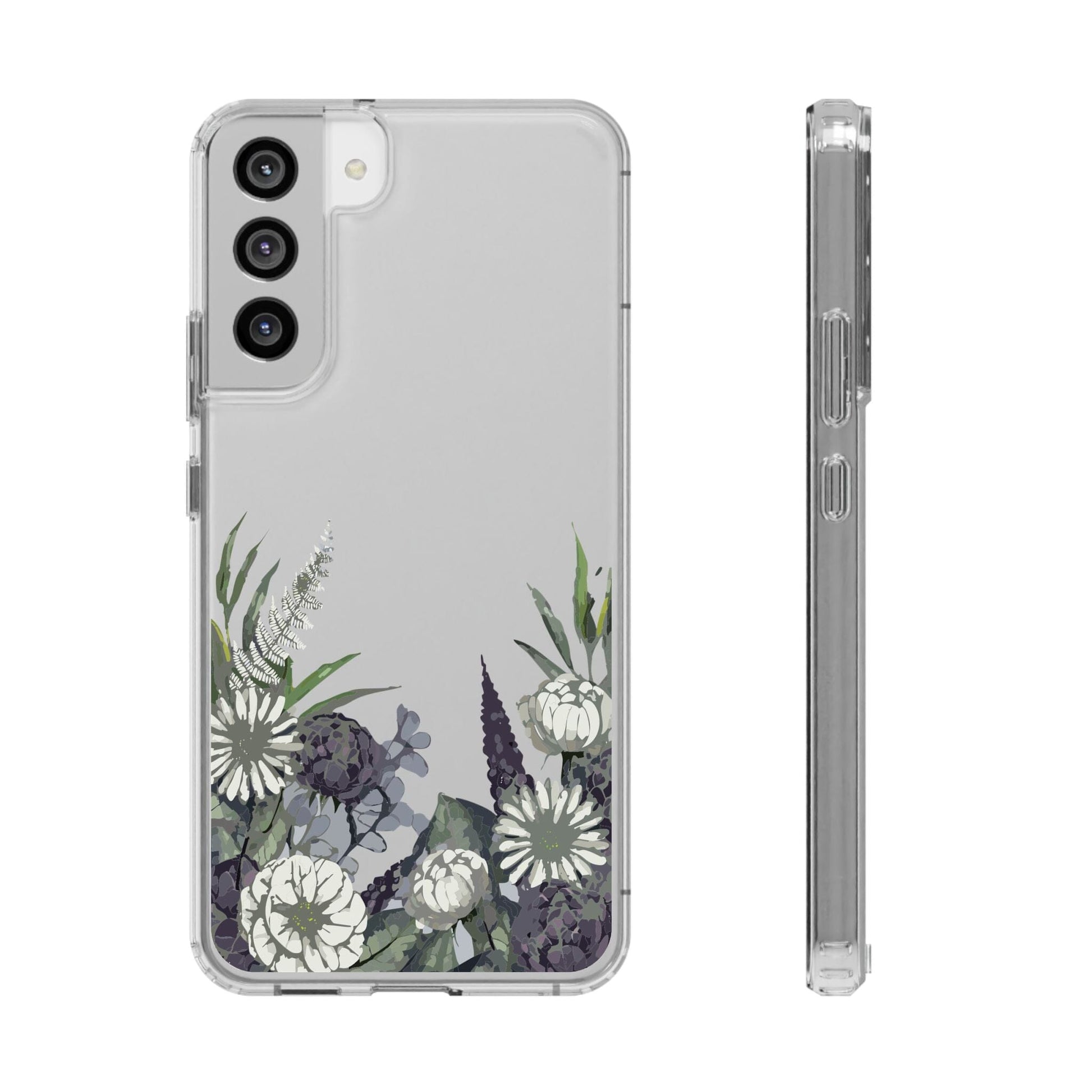 Clear Floral Phone Cases • Designed to fit most iPhone and Samsung Phones Phone Case Printify Samsung Galaxy S22 Plus Without gift packaging 